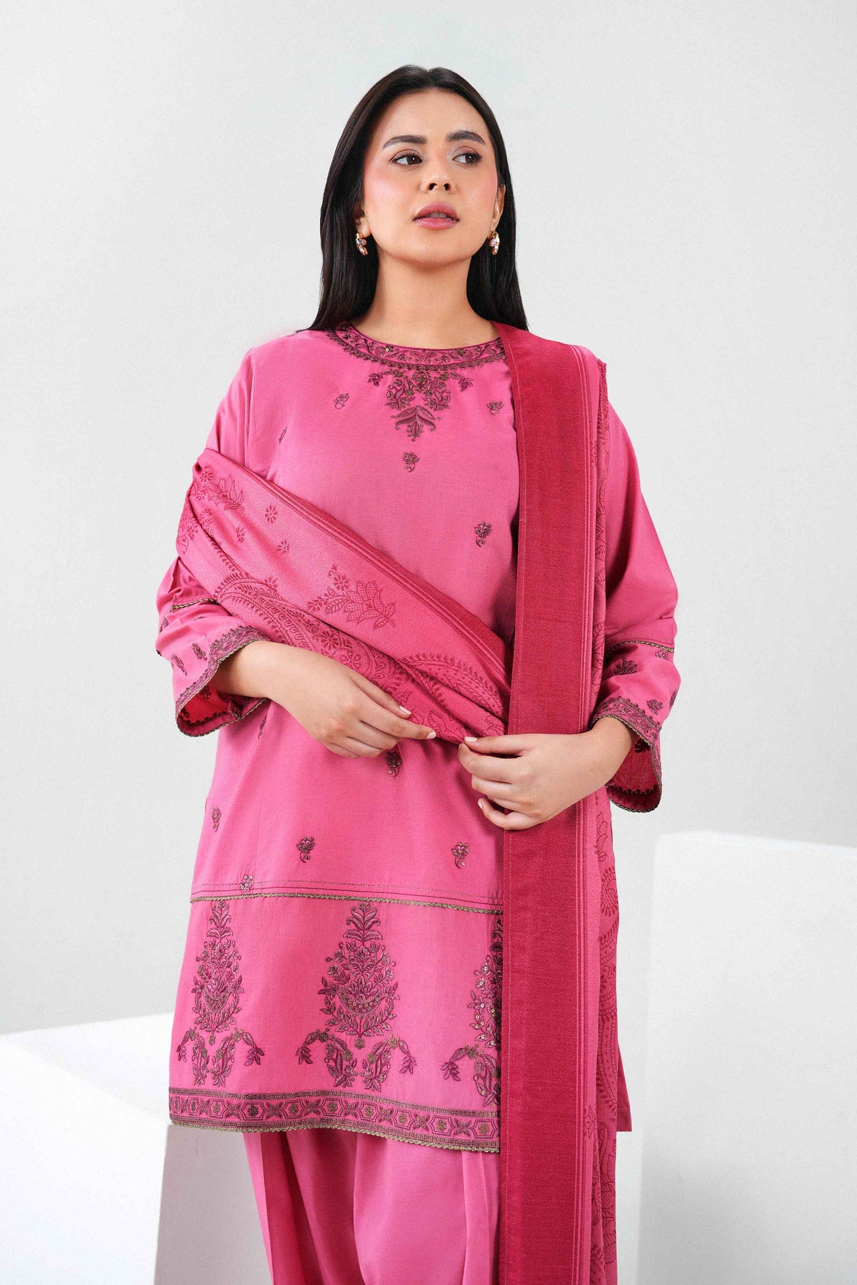 3 Piece - Embroidered Suit - PW25-459 for Women - Pret Collection | Nishat | Shop Online 