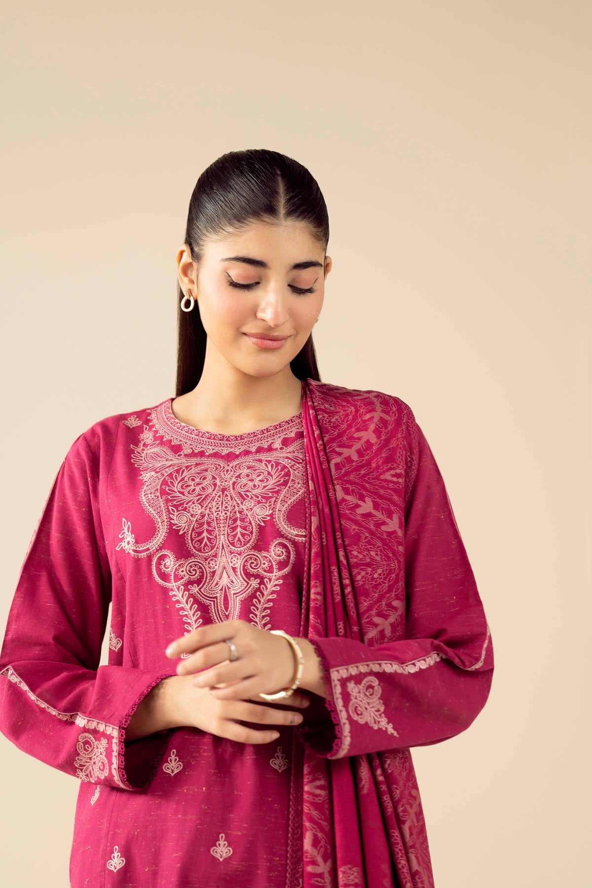 3 Piece - Embroidered Suit - PW25-461 for Women - Pret Collection | Nishat | Shop Online
