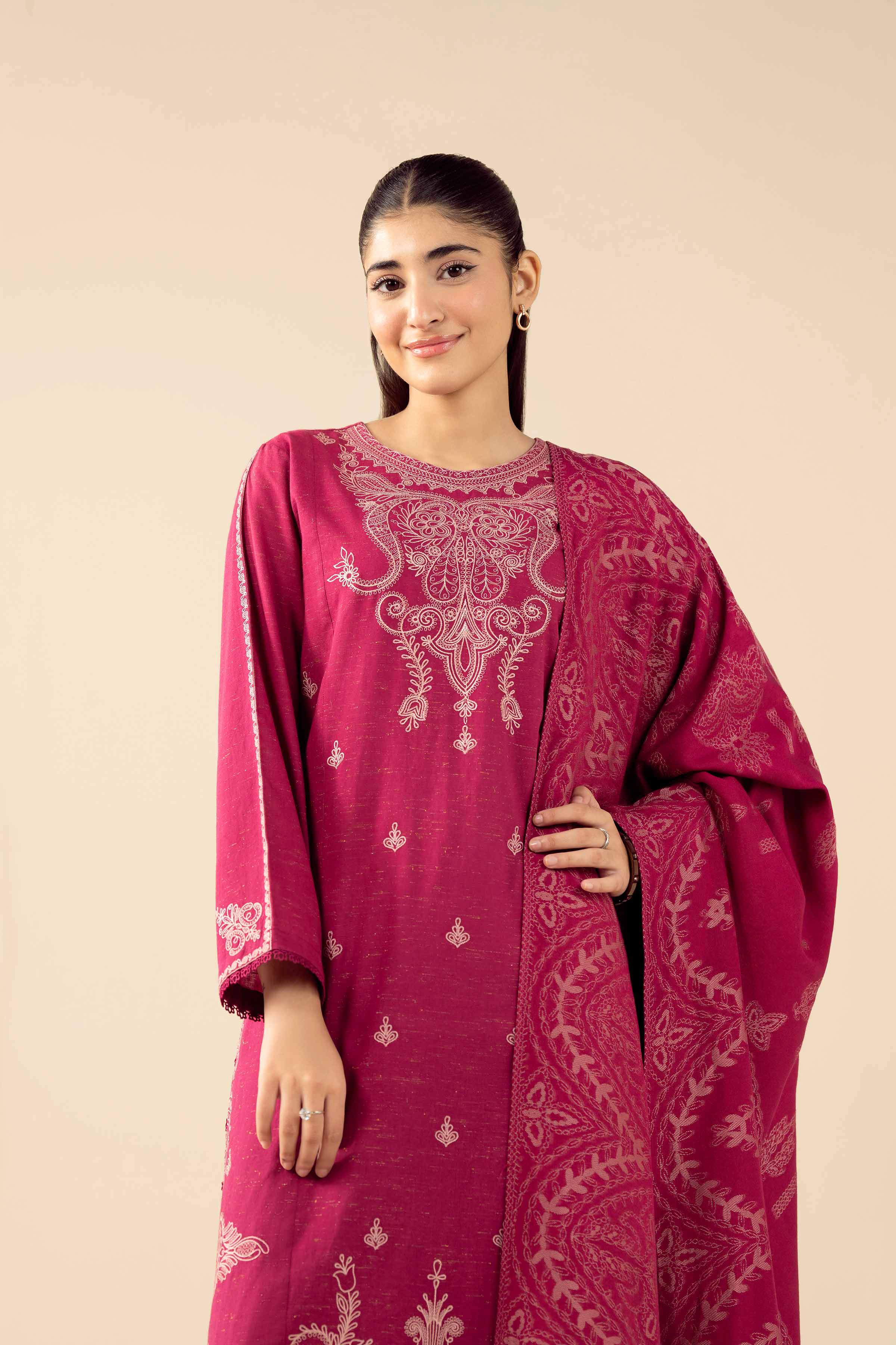 3 Piece - Embroidered Suit - PW25-461 for Women - Pret Collection | Nishat | Shop Online