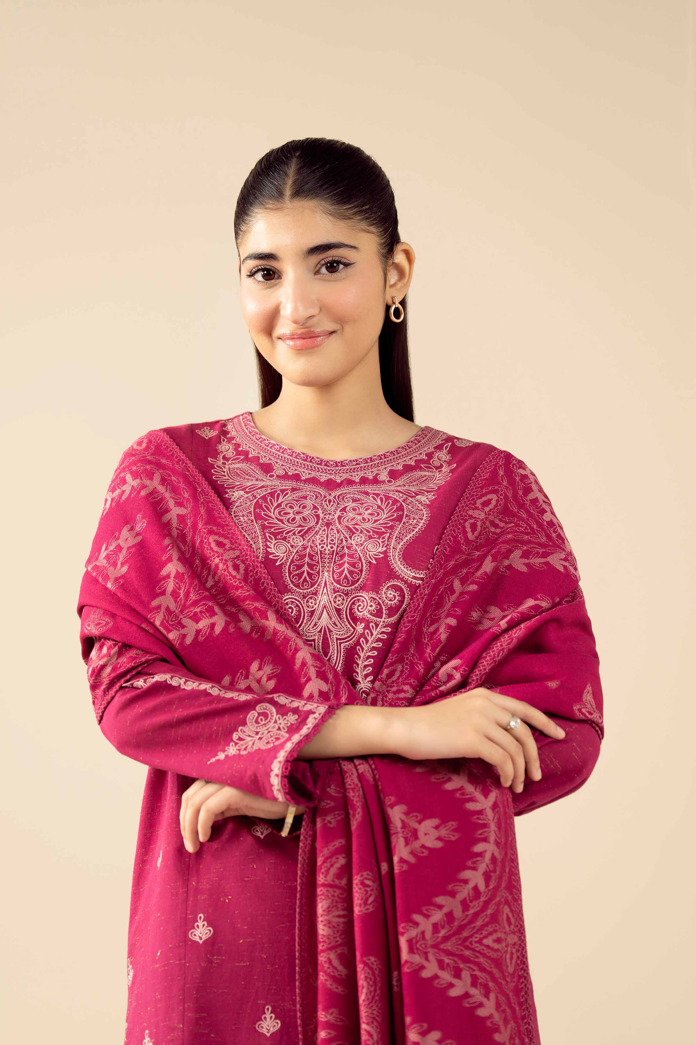 3 Piece - Embroidered Suit - PW25-461 for Women - Pret Collection | Nishat | Shop Online