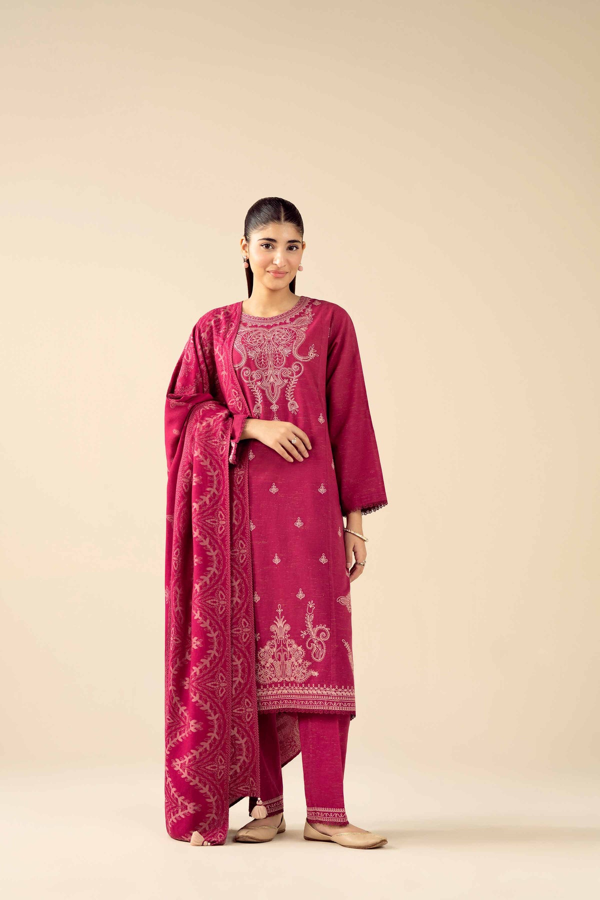 3 Piece - Embroidered Suit - PW25-461 for Women - Pret Collection | Nishat | Shop Online