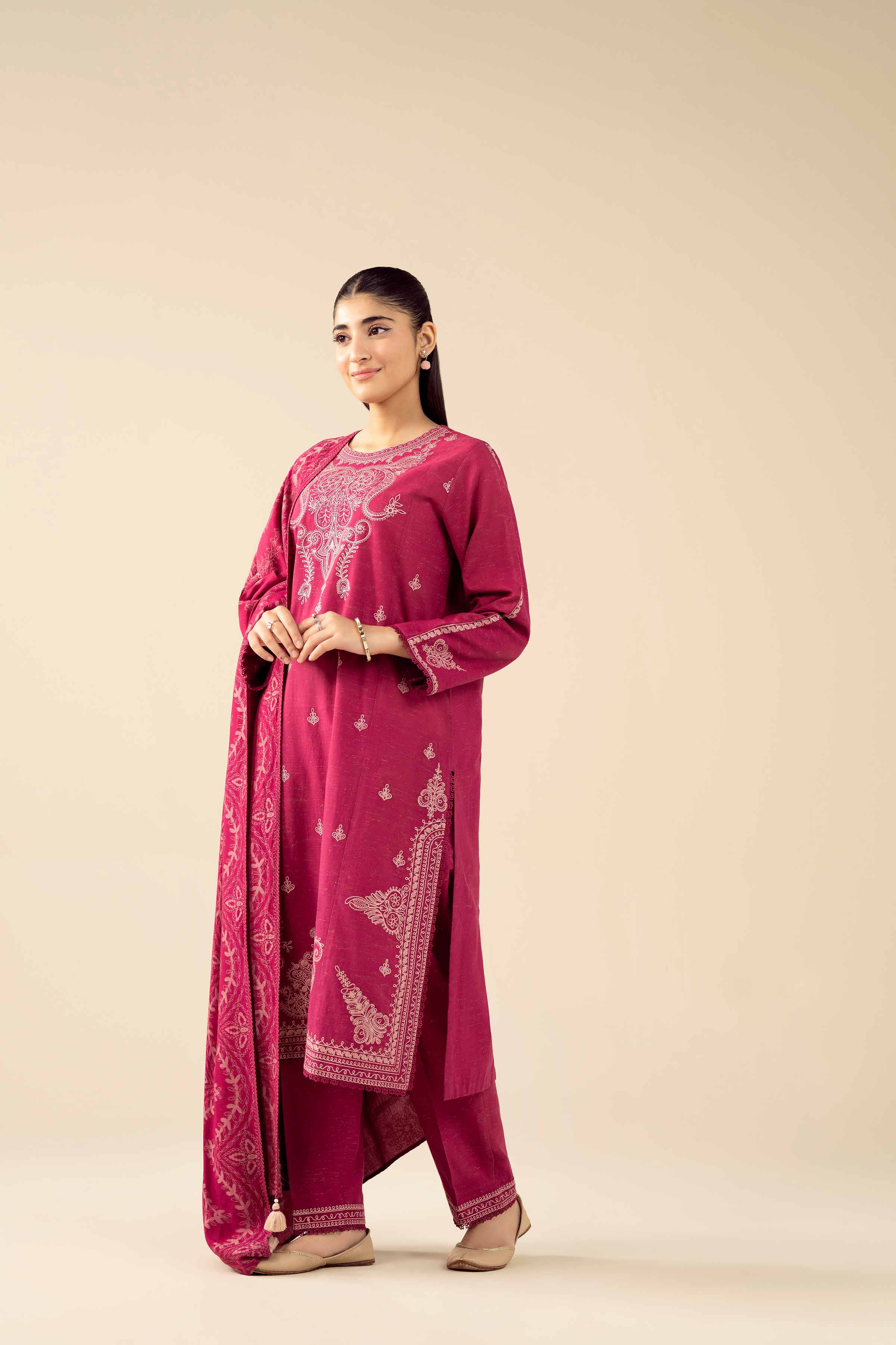 3 Piece - Embroidered Suit - PW25-461 for Women - Pret Collection | Nishat | Shop Online