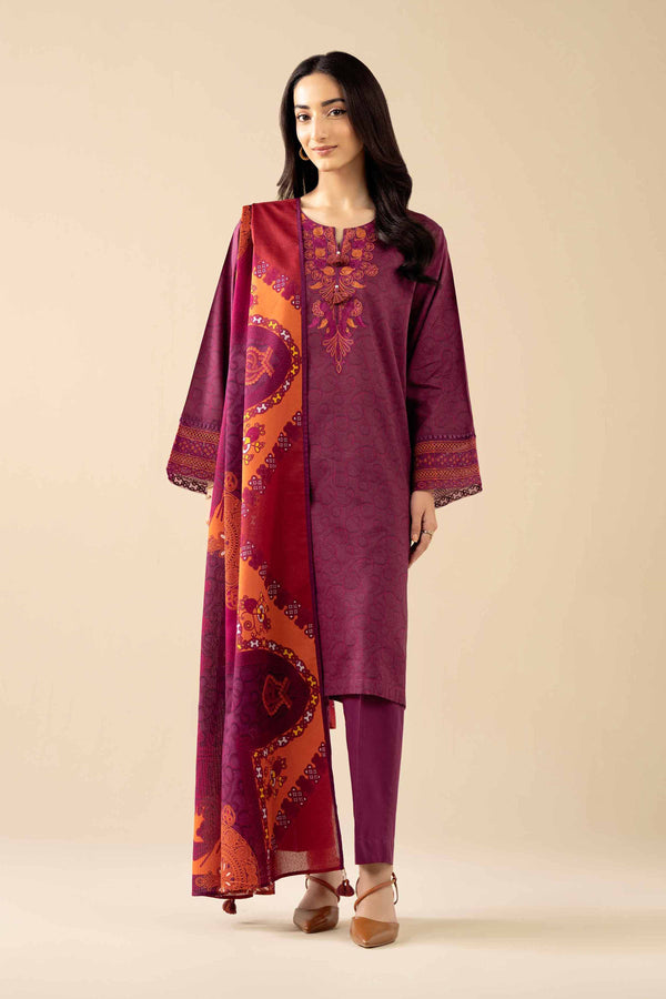 3 Piece - Printed Embroidered Suit - PW25-464 for Women - Pret Collection | Nishat | Shop Online