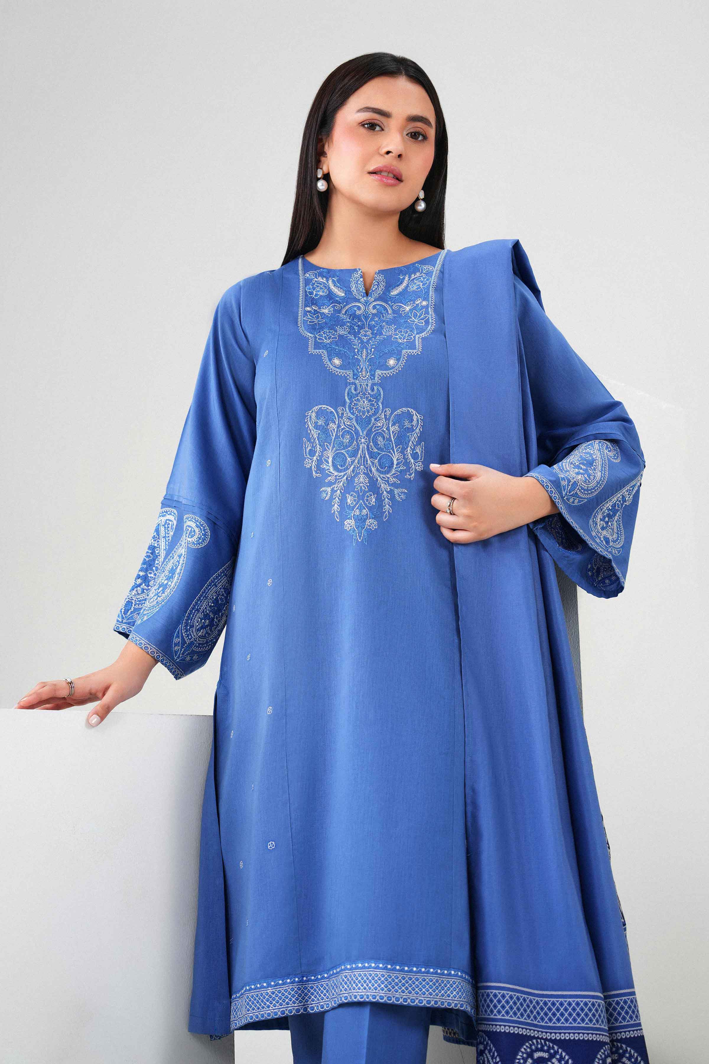 3 Piece - Embroidered Suit - PW25-468 for Women - Pret Collection | Nishat | Shop Online 