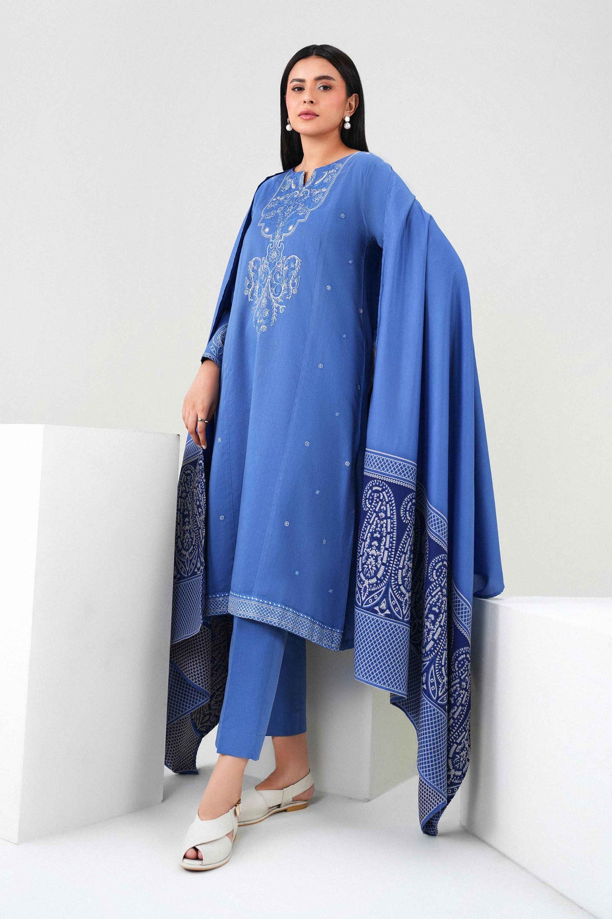 3 Piece - Embroidered Suit - PW25-468 for Women - Pret Collection | Nishat | Shop Online 