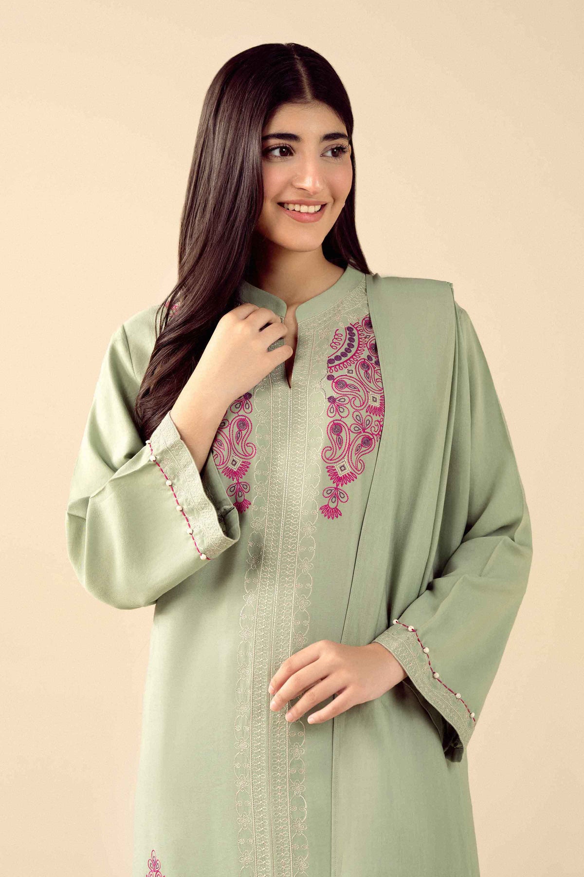 3 Piece - Embroidered Suit - PW25-470 for Women -  Pret Collection | Nishat | Shop Online