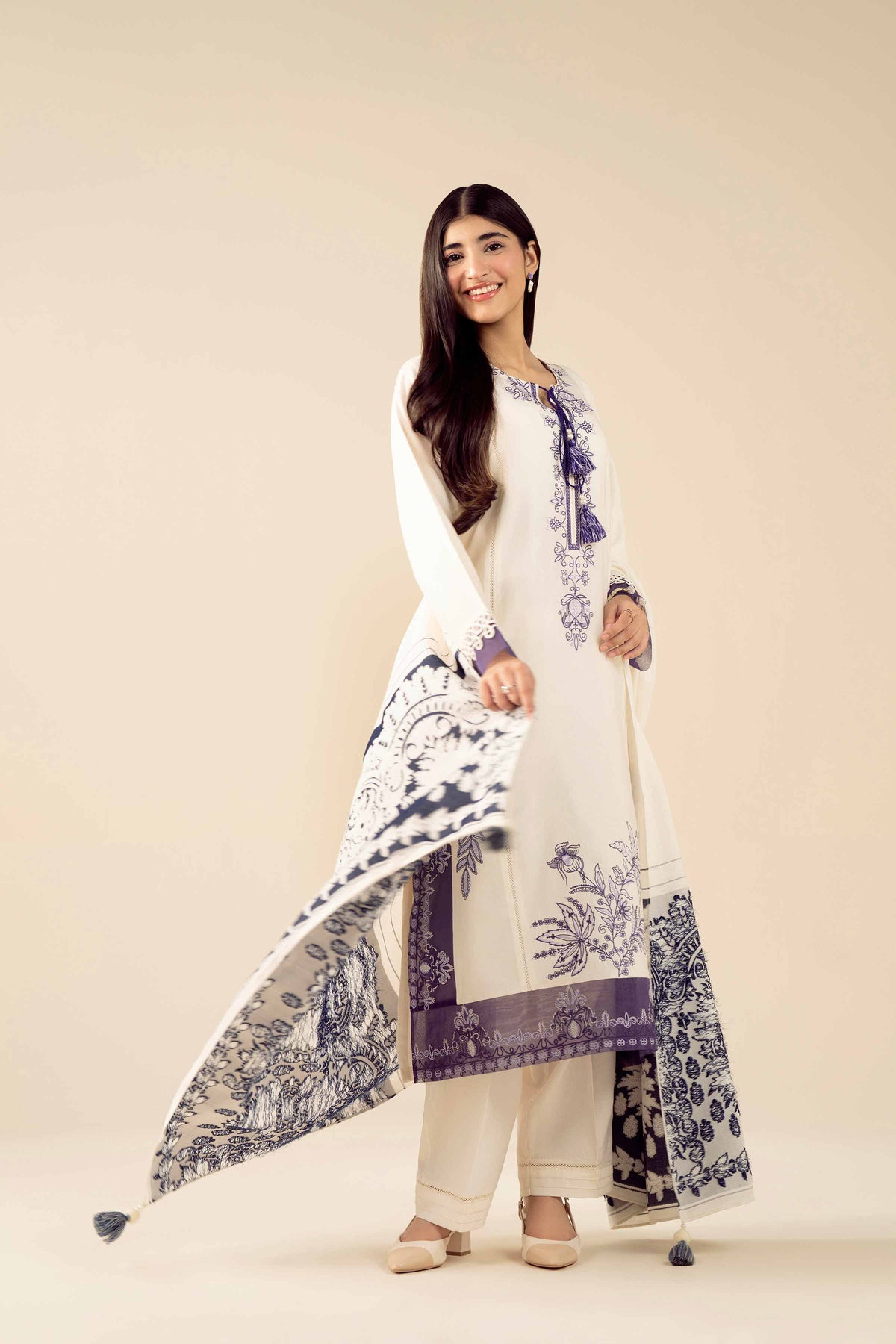 3 Piece - Embroidered Suit - PW25-471 for Women - Pret Collection | Nishat | Shop Online