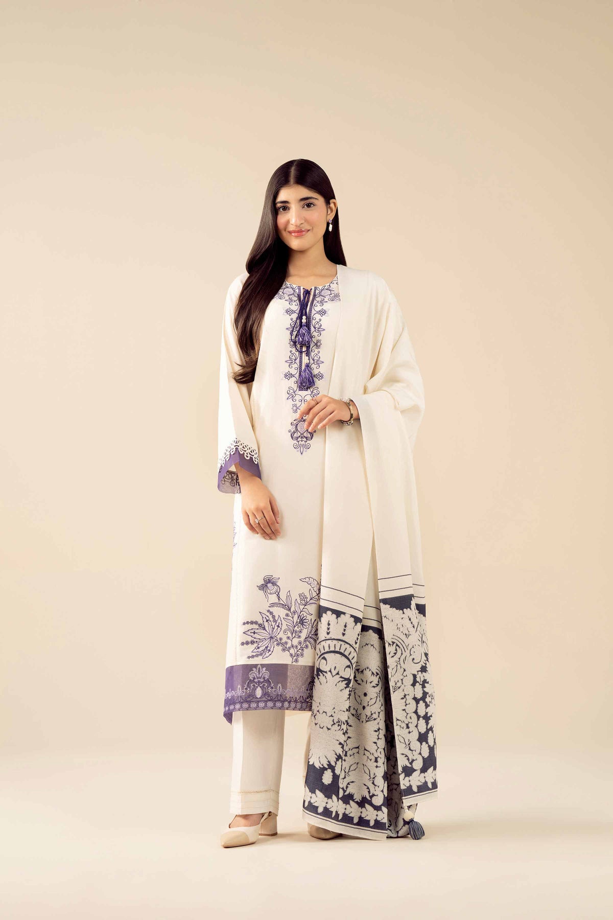 3 Piece - Embroidered Suit - PW25-471 for Women - Pret Collection | Nishat | Shop Online