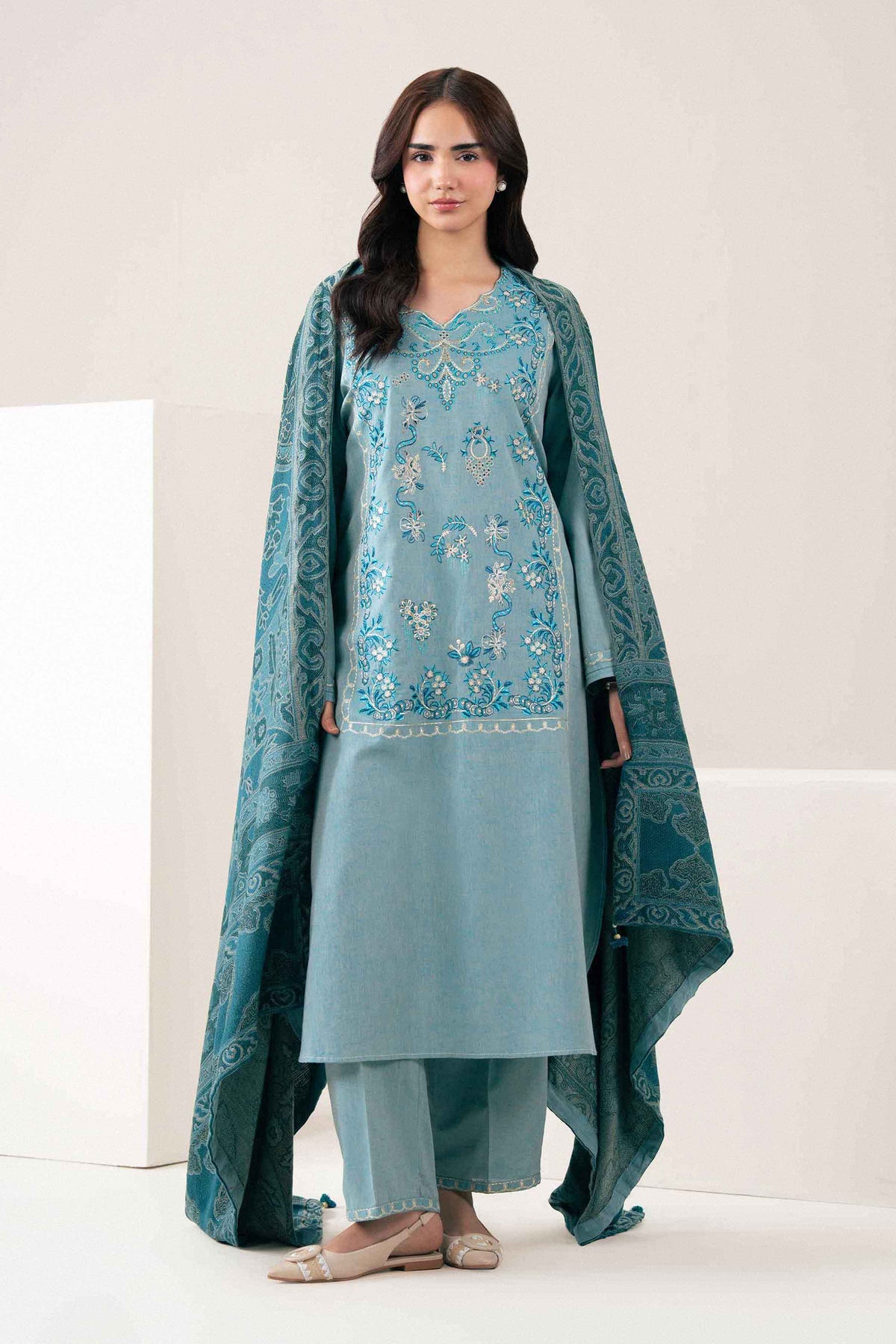 3 Piece - Embroidered Suit - PW25-482 for Women - Pret Collection | Nishat | Shop Online