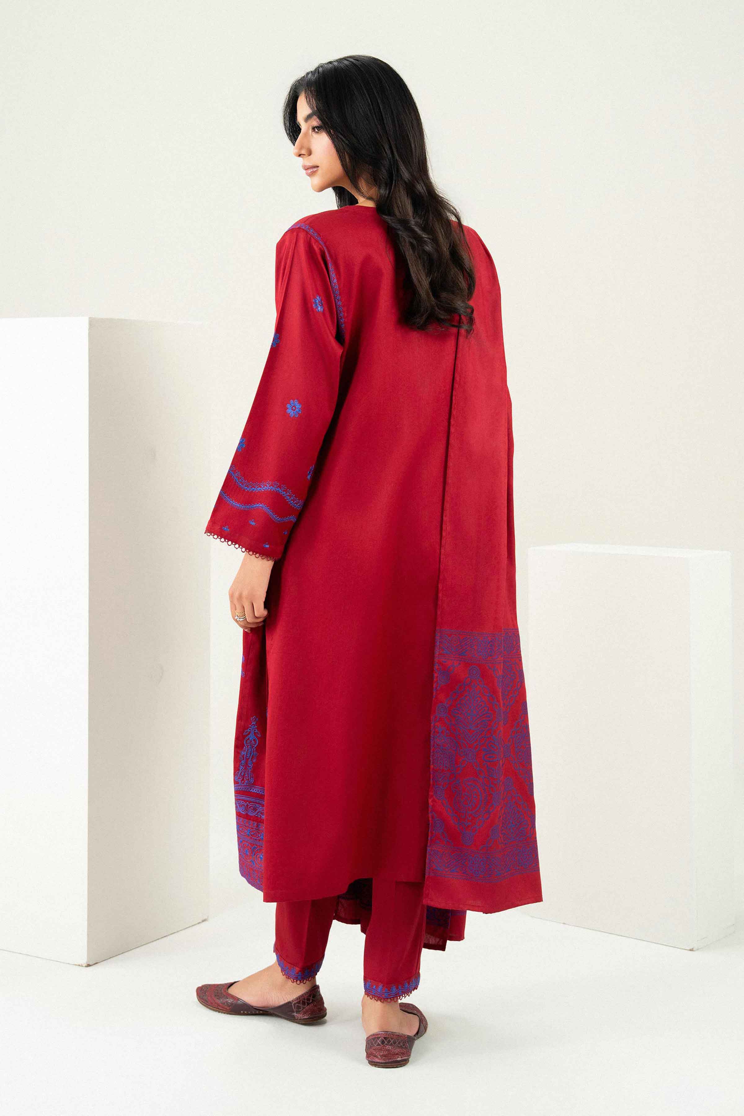 3 Piece - Embroidered Suit - PW25-500 for Women - Pret Collection | Nishat | Shop Online 