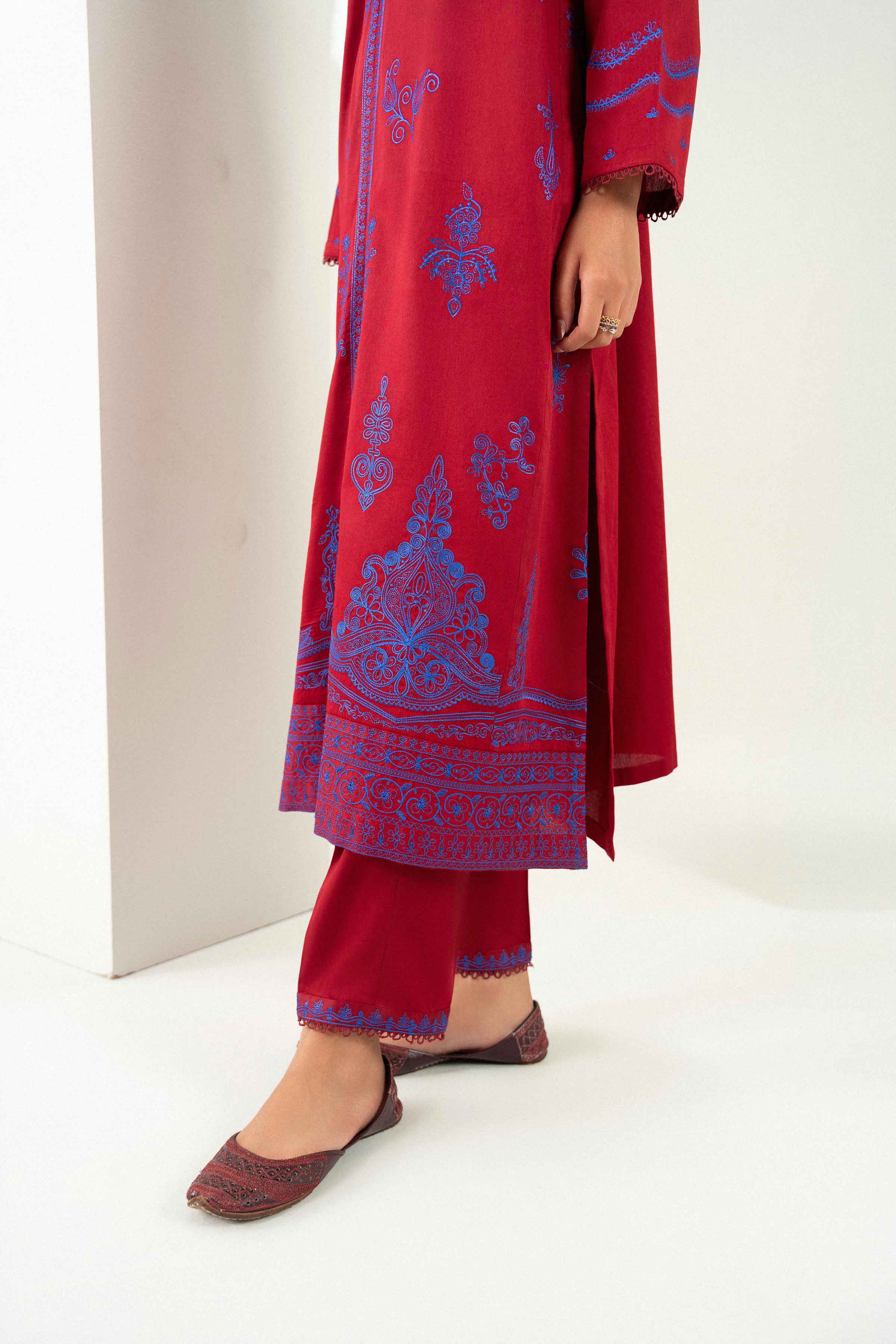 3 Piece - Embroidered Suit - PW25-500 for Women - Pret Collection | Nishat | Shop Online 