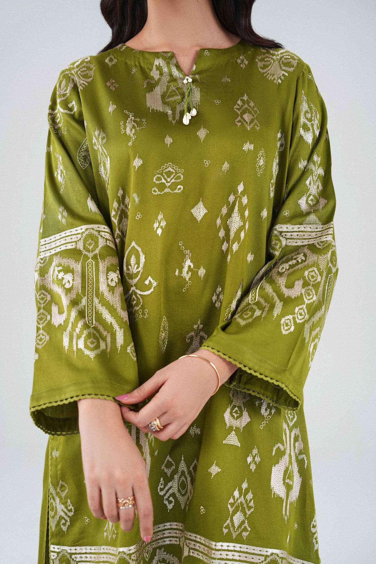 3 Piece - Printed Embroidered Suit - PW25-501 for Women - Pret Collection | Nishat | Shop Online 