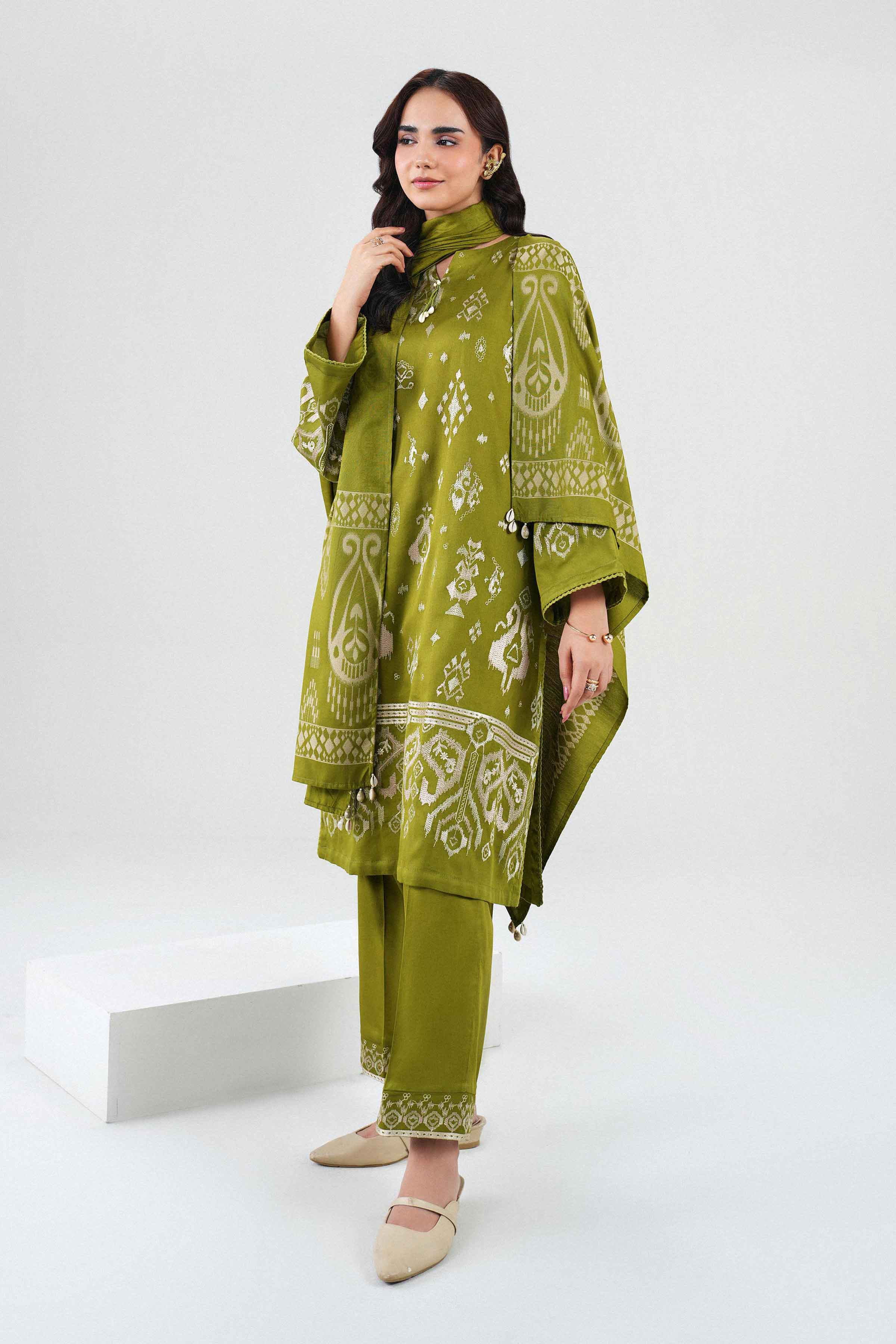 3 Piece - Printed Embroidered Suit - PW25-501 for Women - Pret Collection | Nishat | Shop Online 