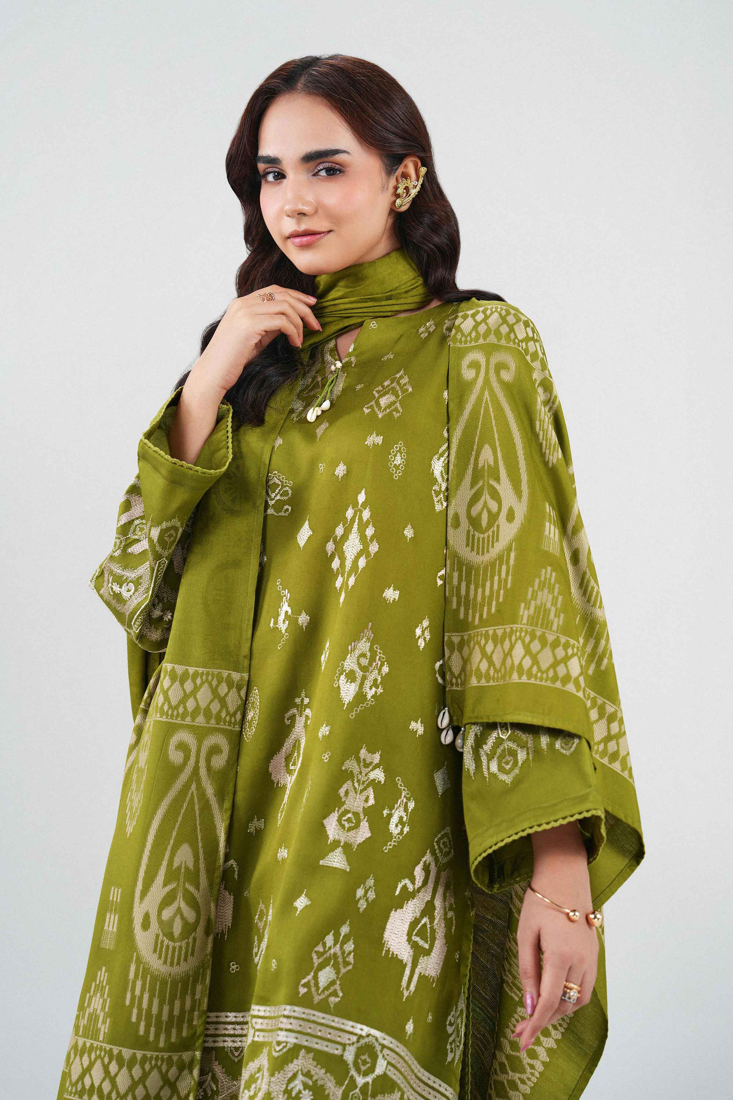 3 Piece - Printed Embroidered Suit - PW25-501 for Women - Pret Collection | Nishat | Shop Online 