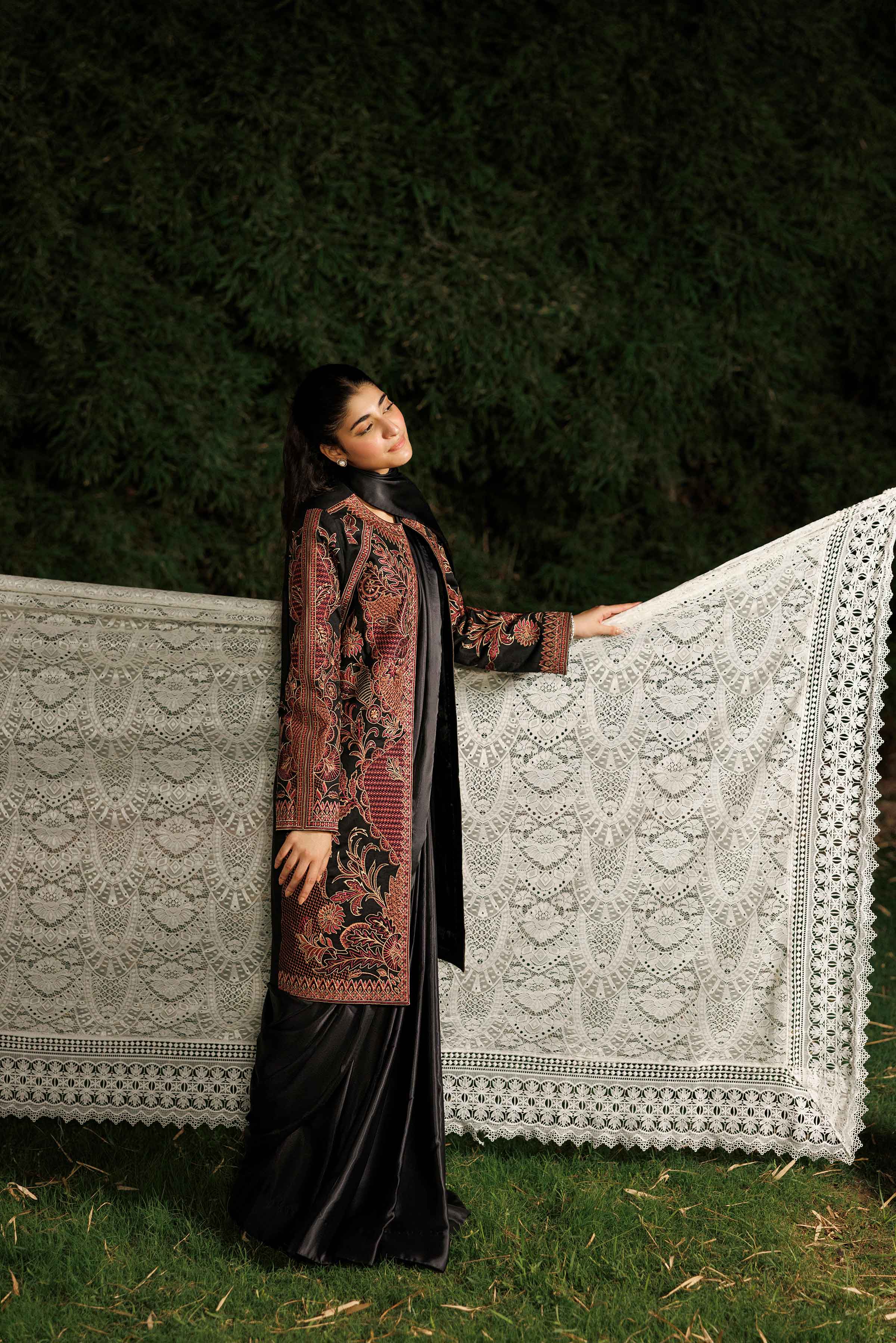 Embroidered Jacket - PW25-542 for Women - Pret Collection | Nishat | Shop Online 