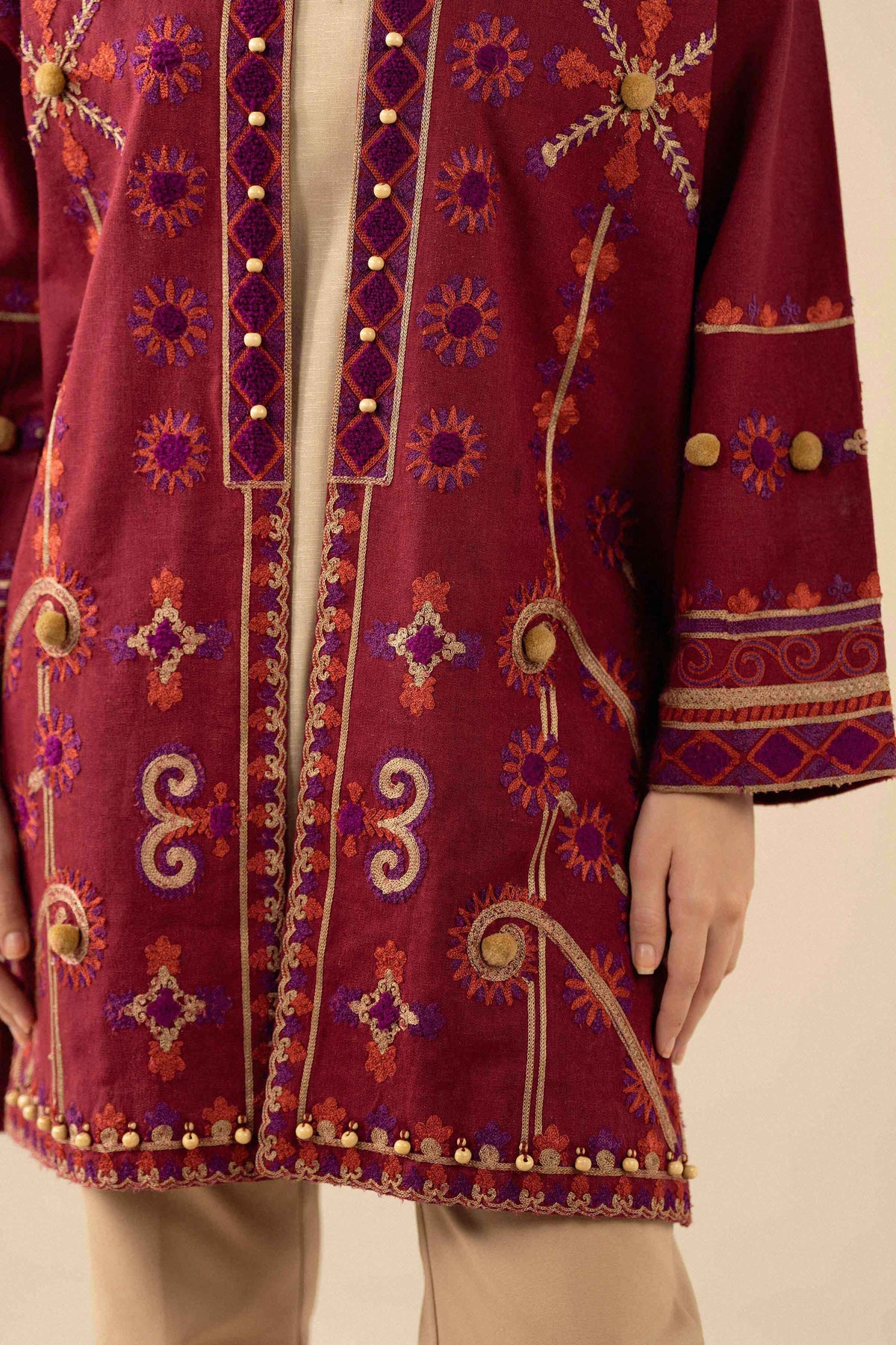 Embroidered Jacket - PW25-543 for Women - Pret Collection | Nishat | Shop Online 