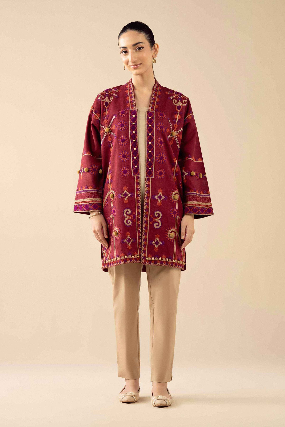 Embroidered Jacket - PW25-543 for Women - Pret Collection | Nishat | Shop Online 
