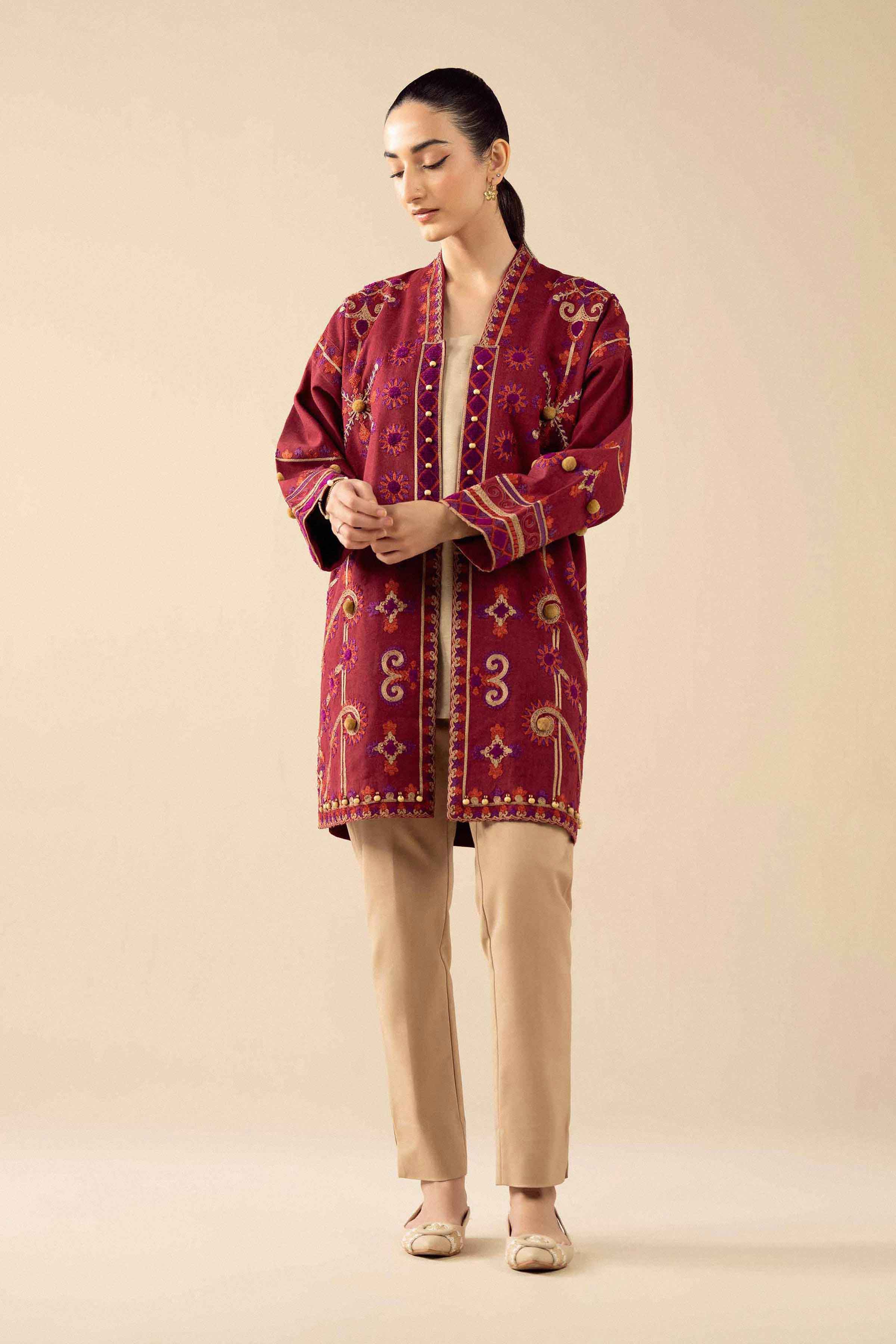 Embroidered Jacket - PW25-543 for Women - Pret Collection | Nishat | Shop Online 