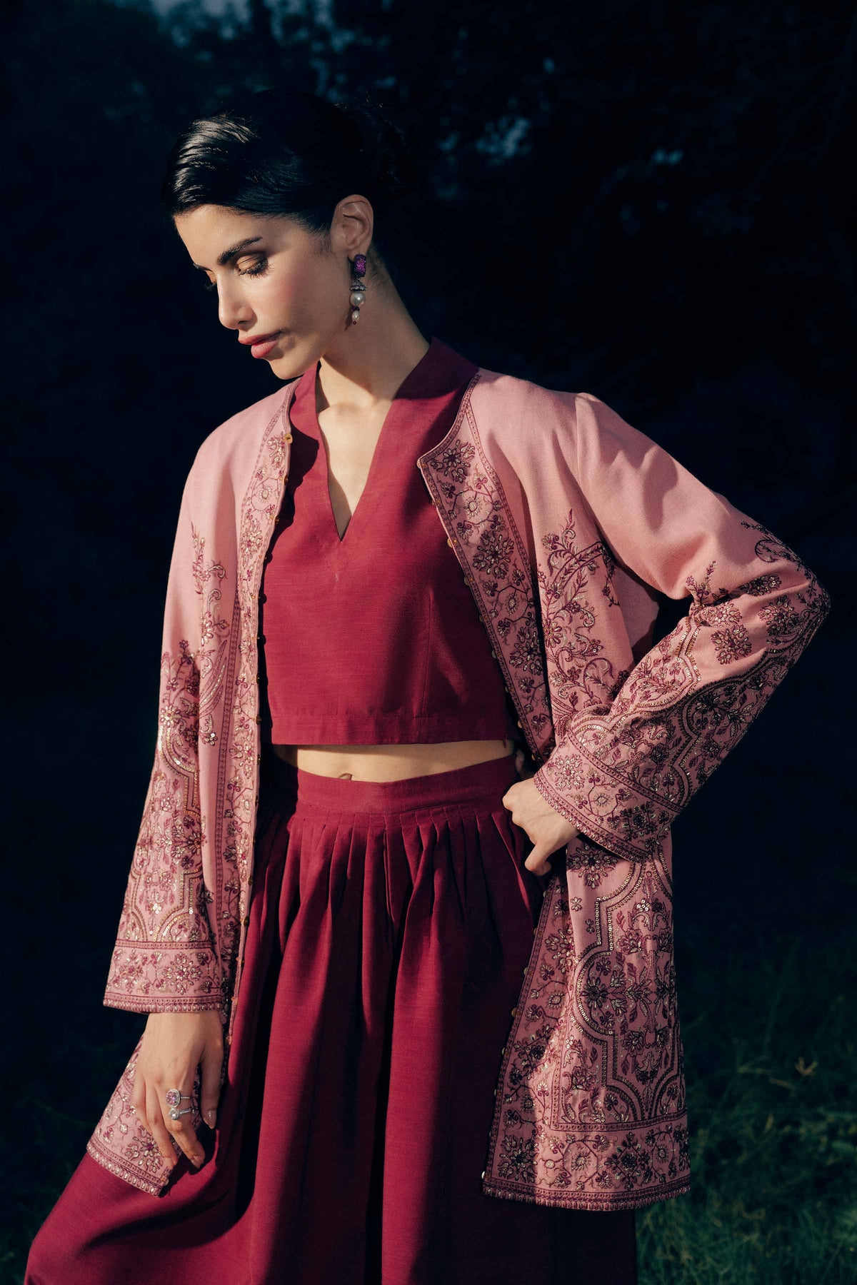 Embroidered Jacket - PW25-544 for Women - Pret Collection | Nishat | Shop Online