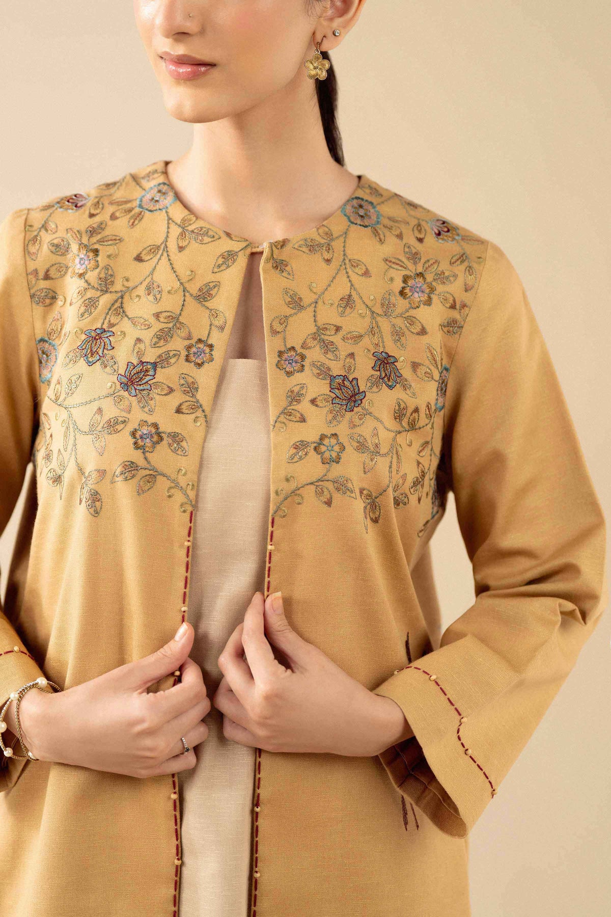 Embroidered Jacket - PW25-546 for Women - Pret Collection | Nishat | Shop Online 