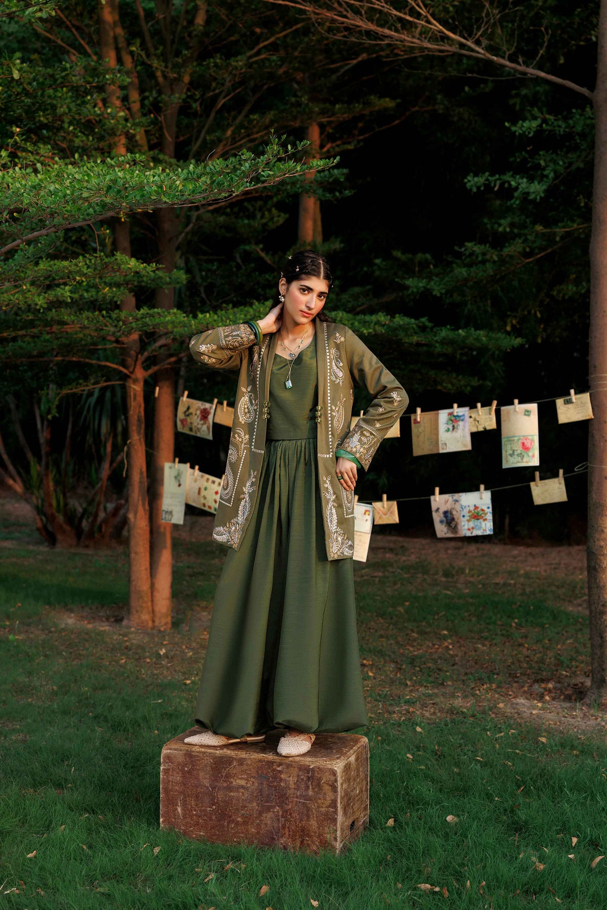 Embroidered Jacket - PW25-547 for Women - Pret Collection | Nishat | Shop Online 