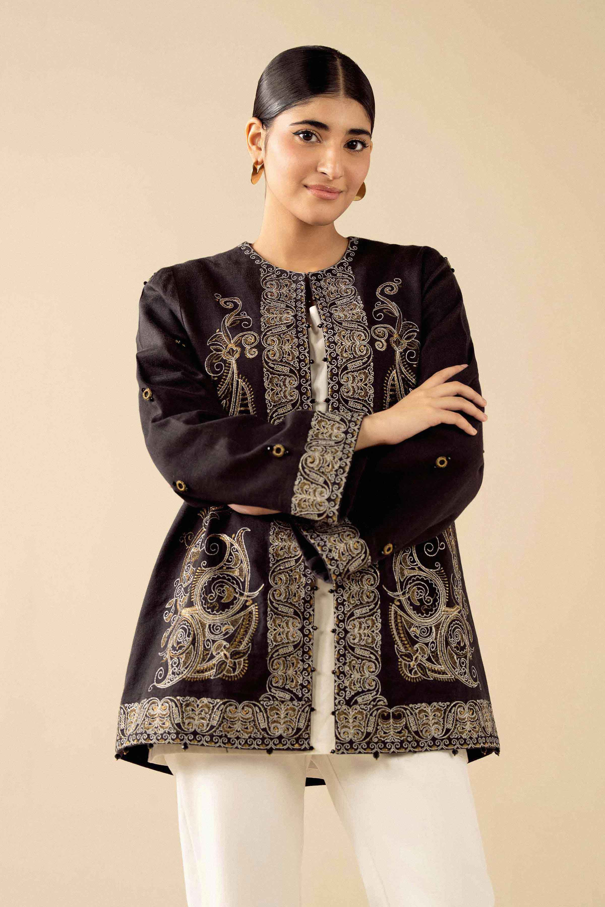 Embroidered Jacket - PW25-550 for Women - Pret Collection | Nishat | Shop Online 