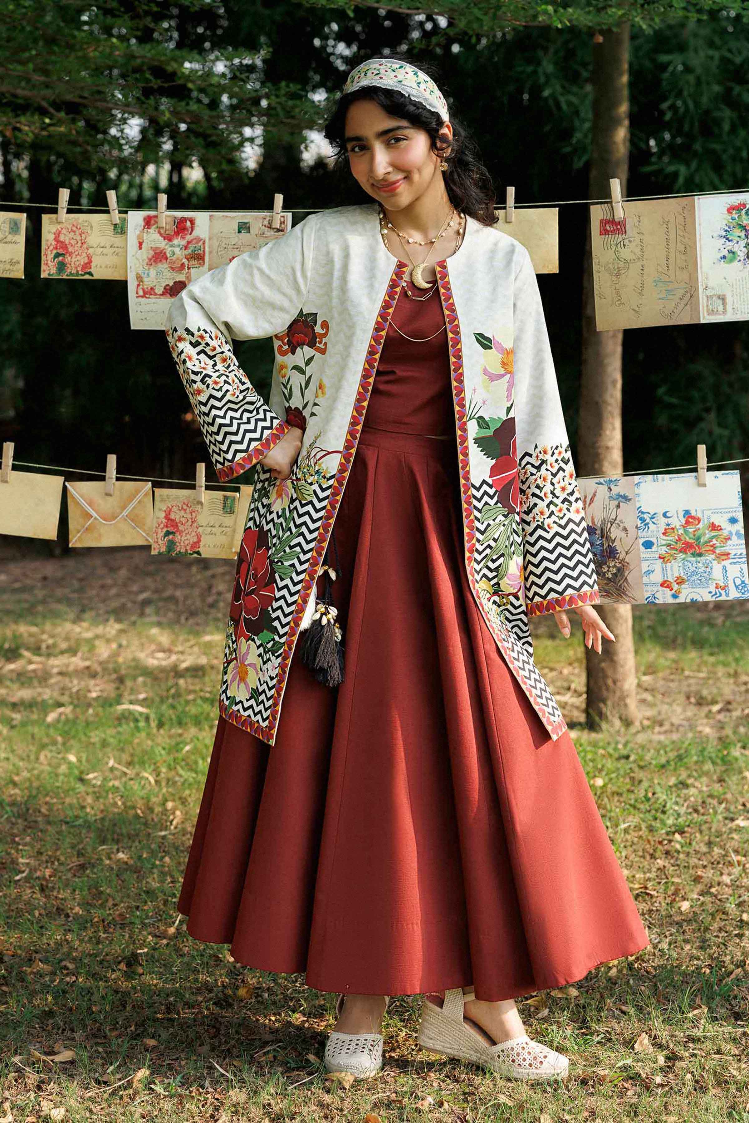 Printed Jacket - PW25-556 for Women - Pret Collection | Nishat | Shop Online 
