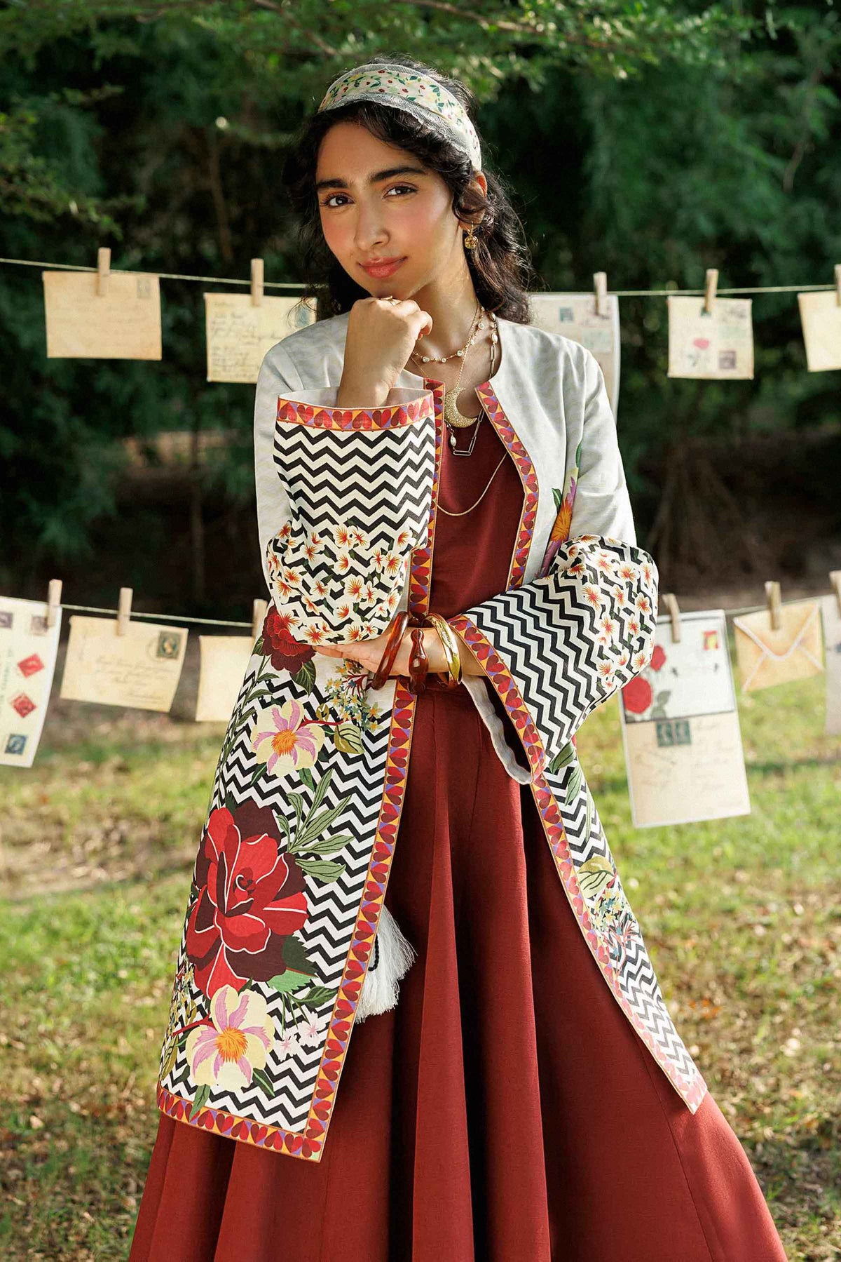 Printed Jacket - PW25-556 for Women - Pret Collection | Nishat | Shop Online 