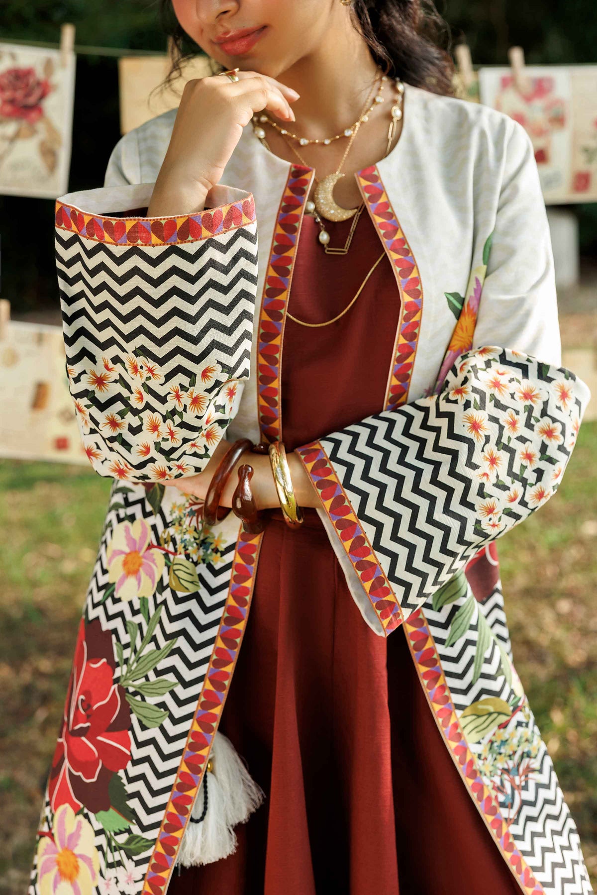 Printed Jacket - PW25-556 for Women - Pret Collection | Nishat | Shop Online 