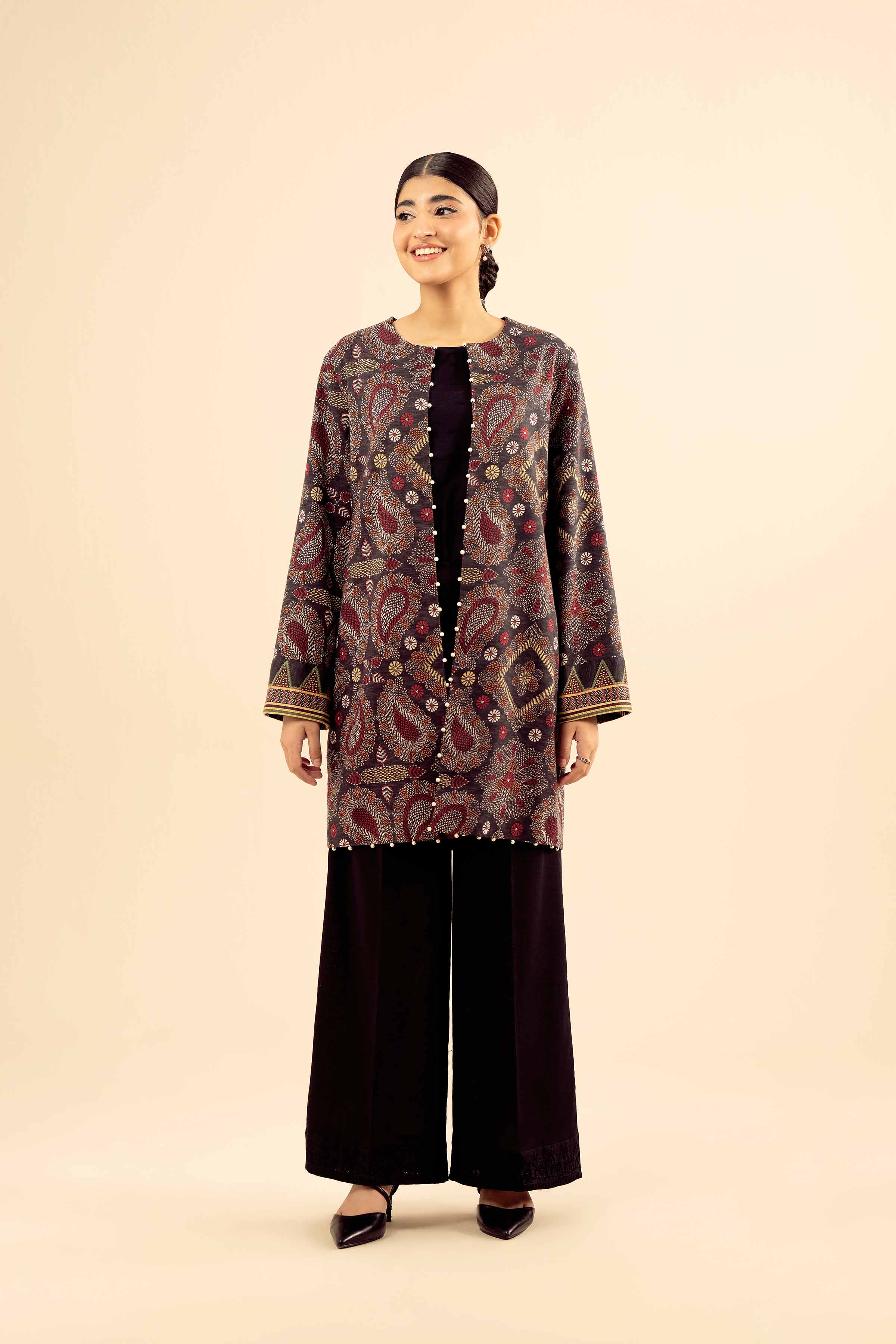 Printed Jacket - PW25-559 for Women - Pret Collection | Nishat | Shop Online