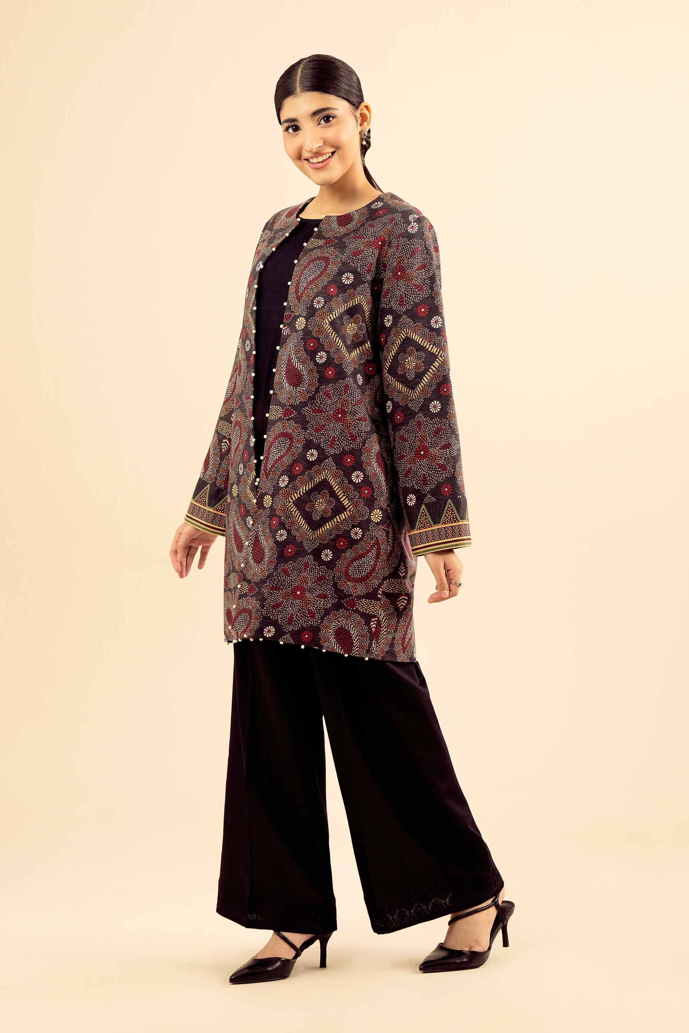 Printed Jacket - PW25-559 for Women - Pret Collection | Nishat | Shop Online
