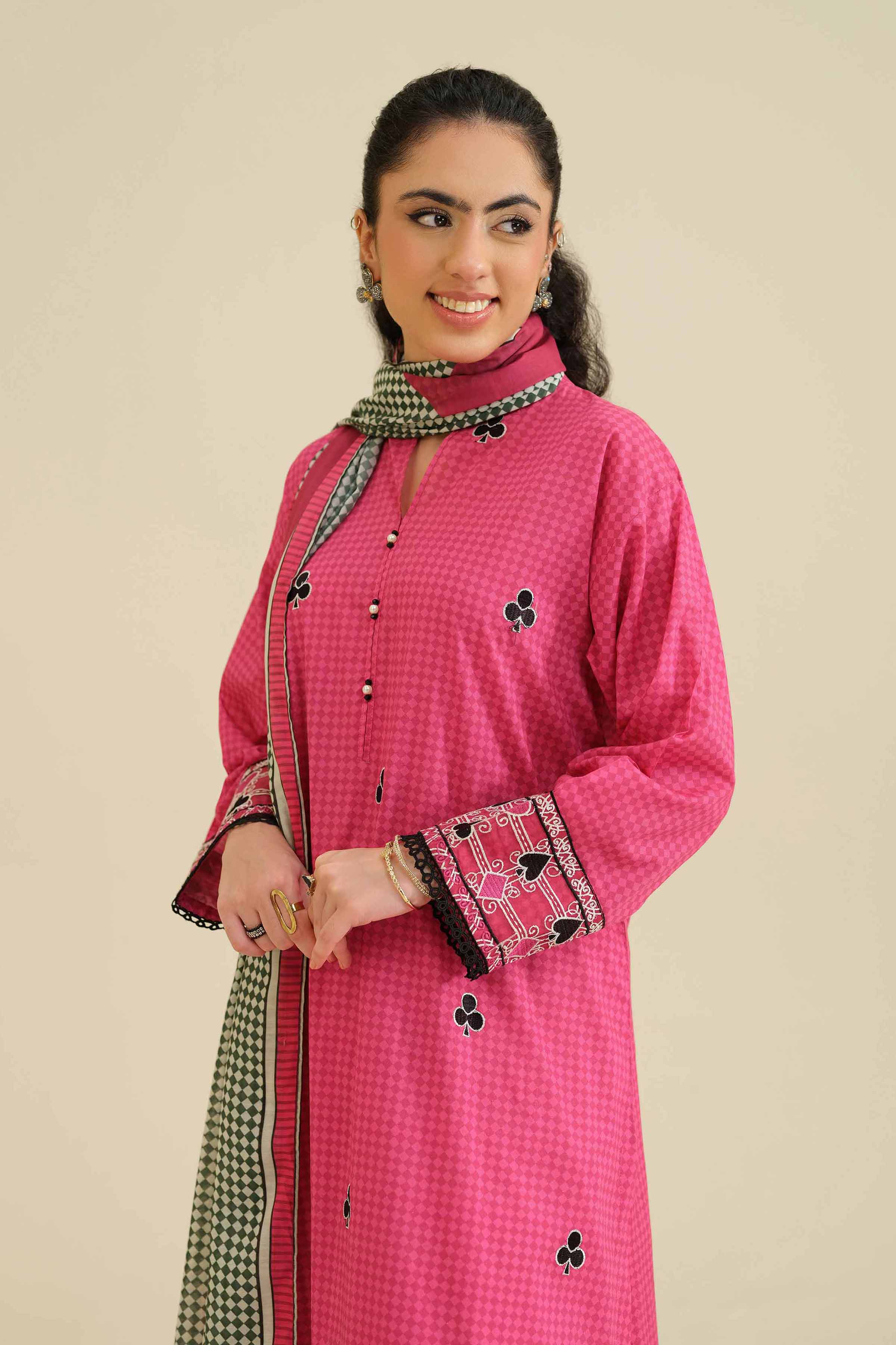 2 Piece - Printed Embroidered Suit - PW25-56 for Women - Pret Collection | Nishat | Shop Online