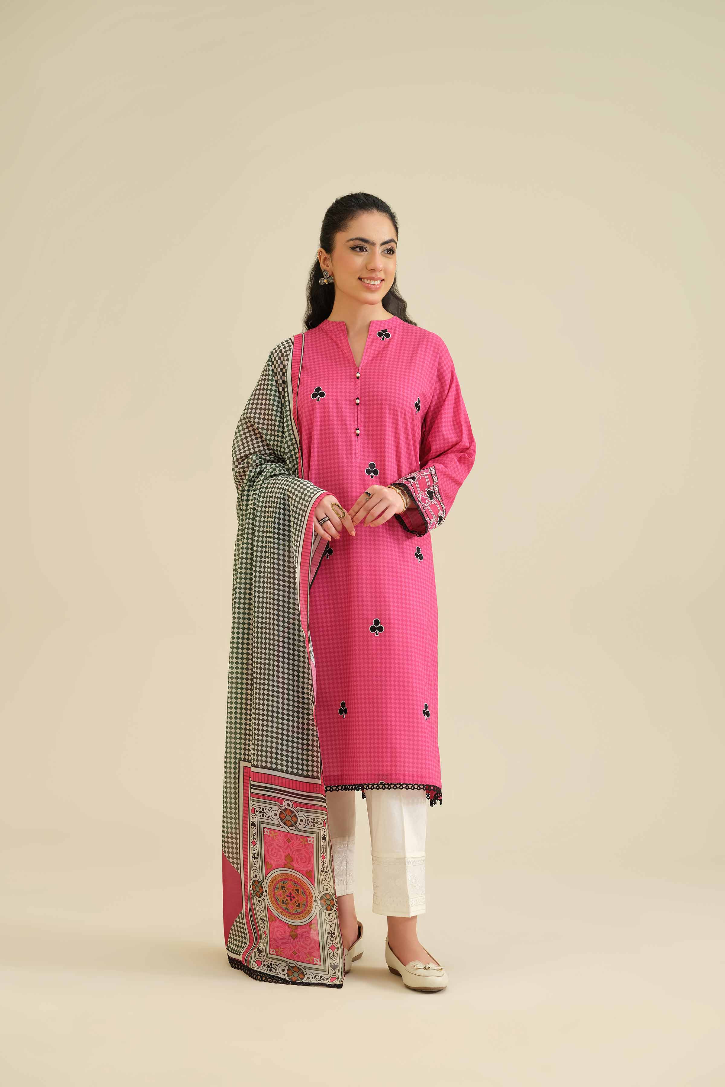 2 Piece - Printed Embroidered Suit - PW25-56 for Women - Pret Collection | Nishat | Shop Online