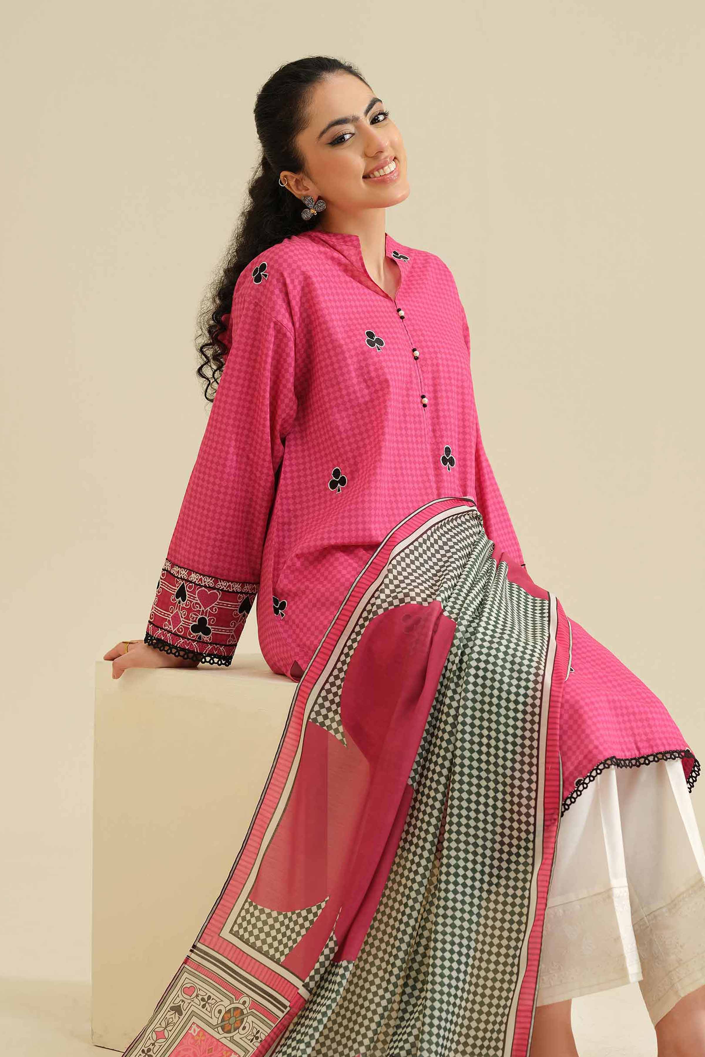2 Piece - Printed Embroidered Suit - PW25-56 for Women - Pret Collection | Nishat | Shop Online