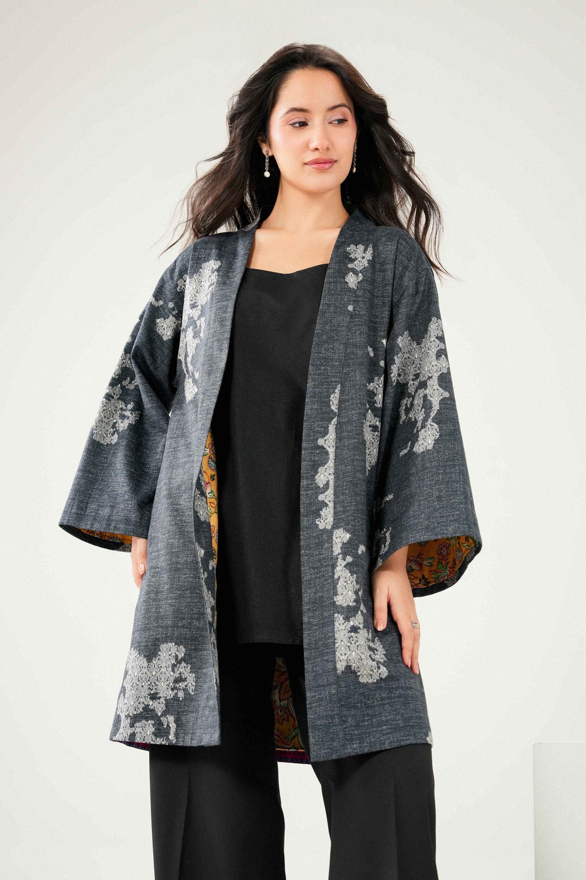 Printed Jacket - PW25-561  for Women - Pret Collection | Nishat | Shop Online