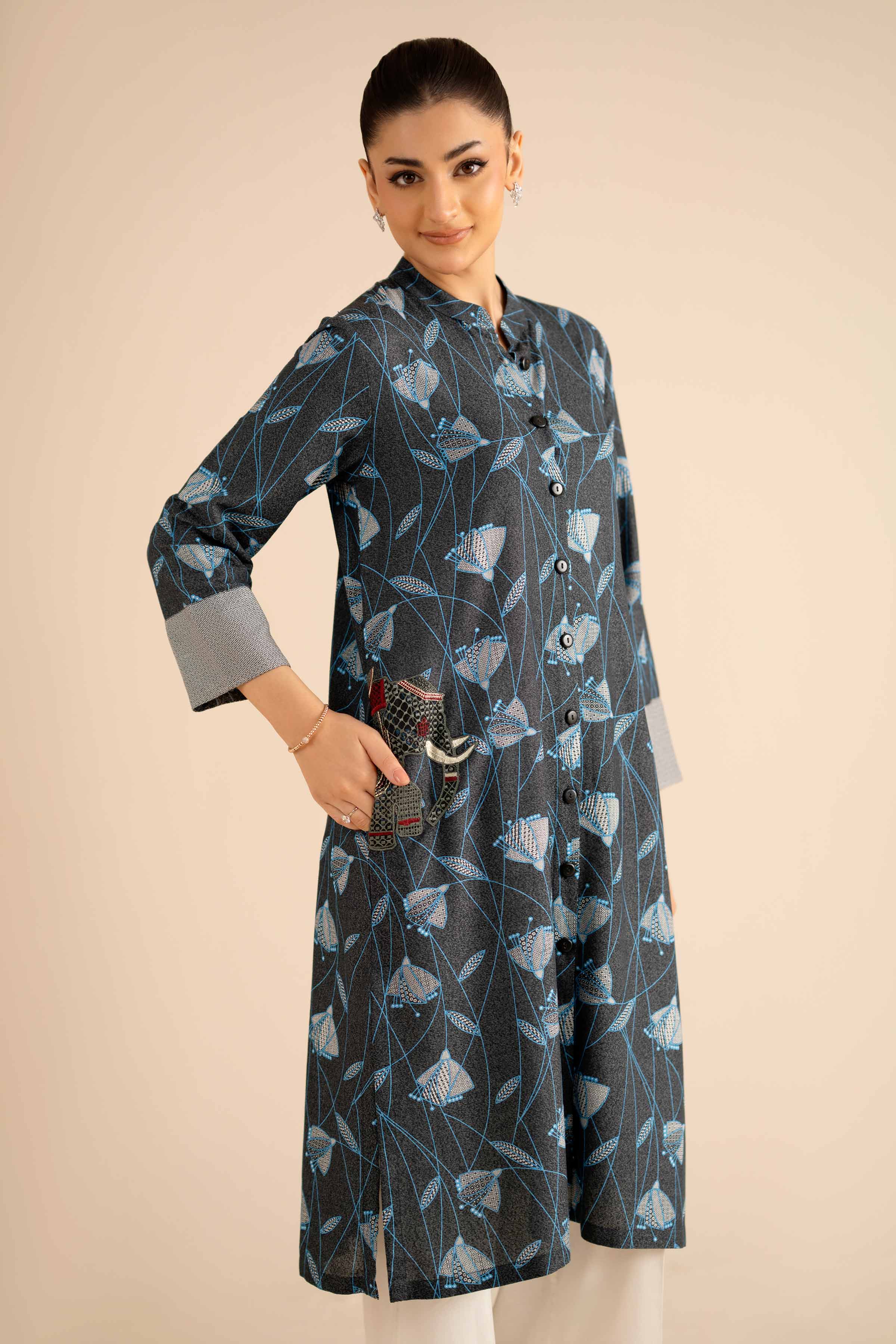 Embroidered Shirt - PW25-565 for Women - Pret Collection | Nishat | Shop Online