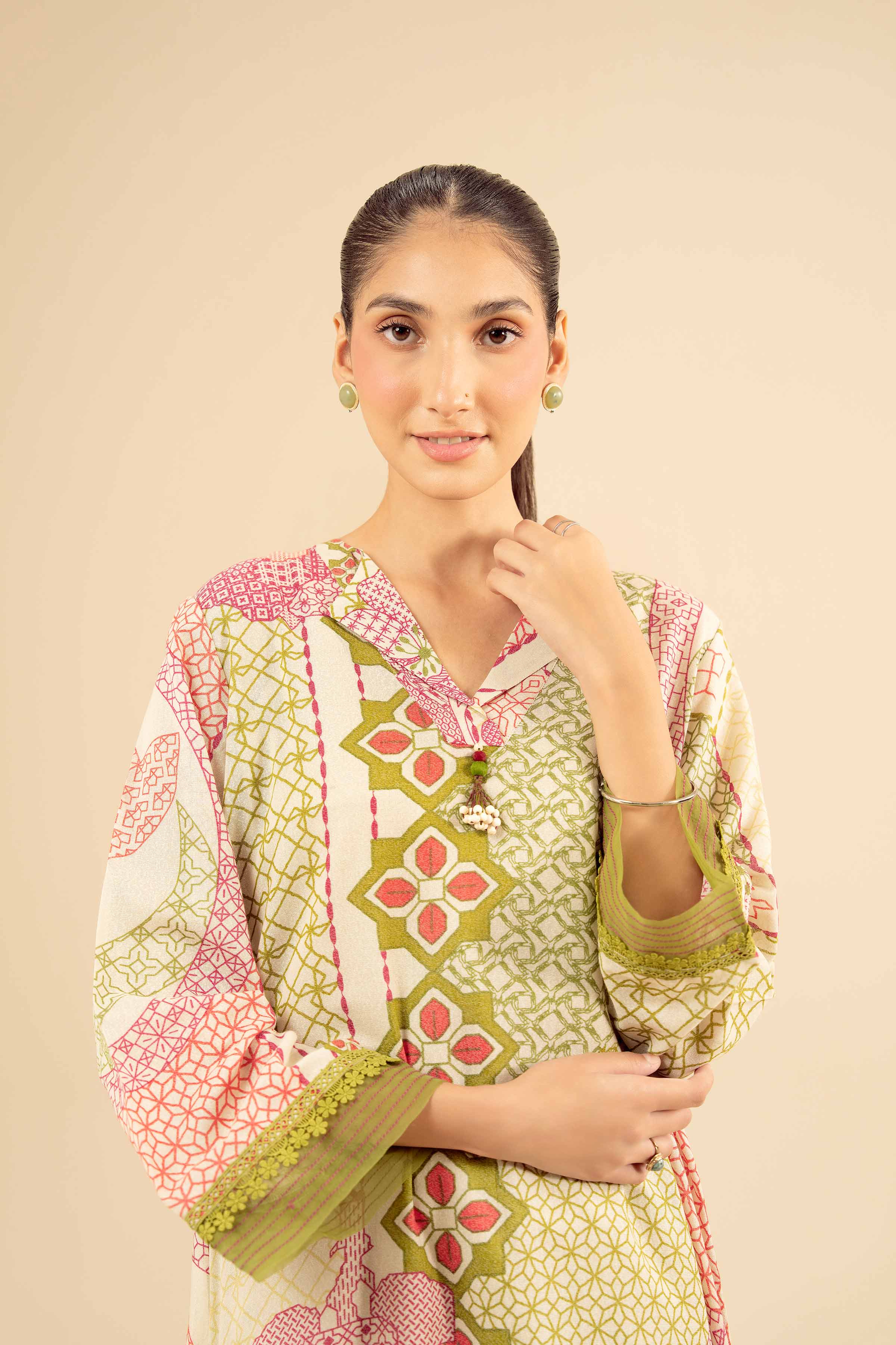 Printed Shirt - PW25-566 for Women - Pret Collection | Nishat | Shop Online
