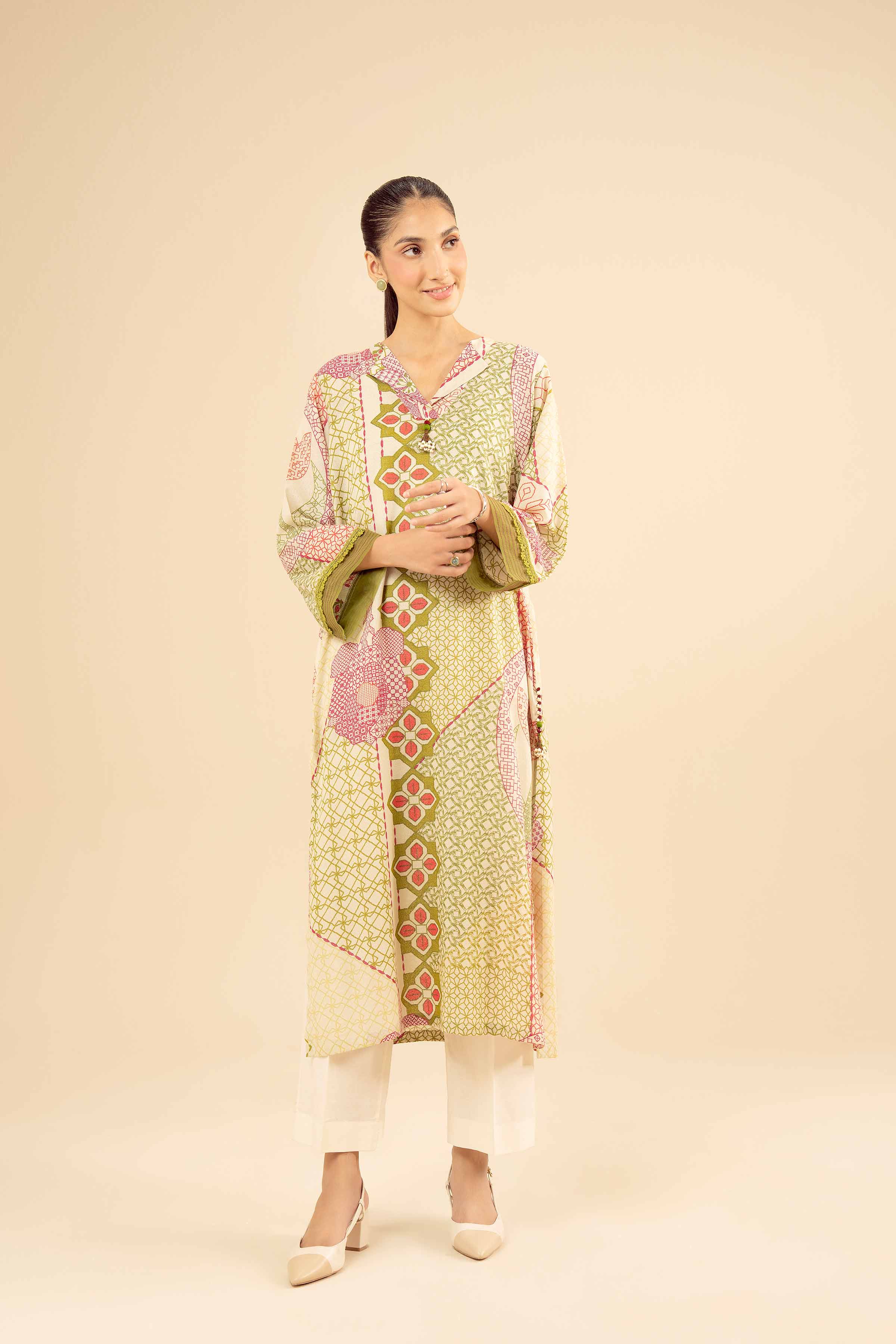 Printed Shirt - PW25-566 for Women - Pret Collection | Nishat | Shop Online
