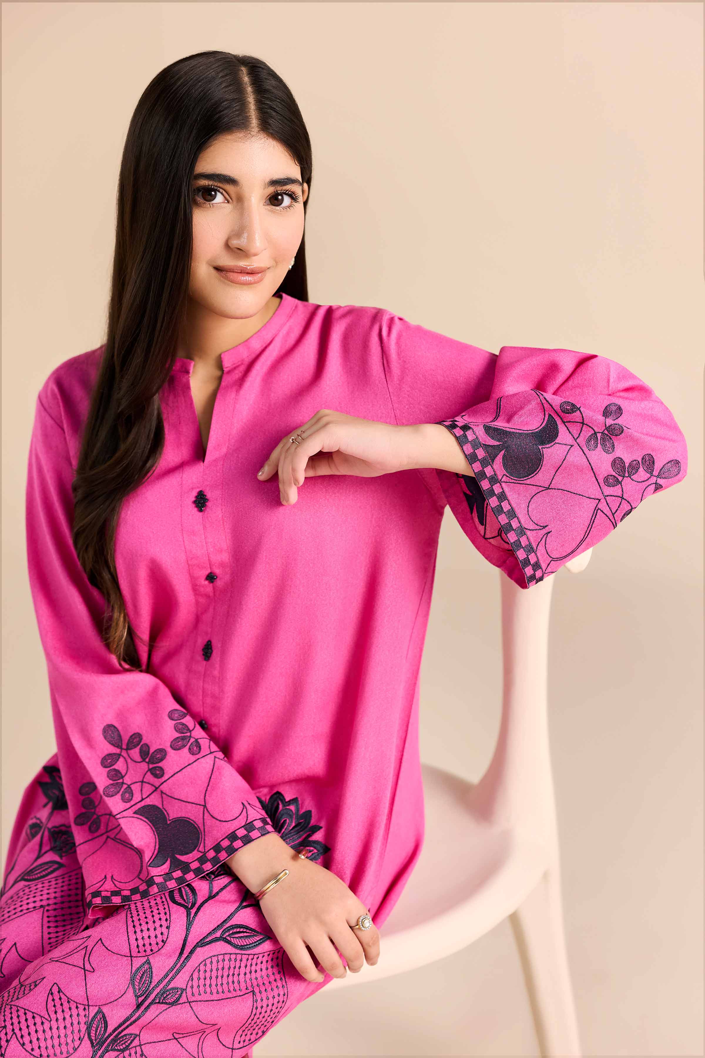 Embroidered Shirt - PW25-568 for Women - Pret Collection | Nishat | Shop Online
