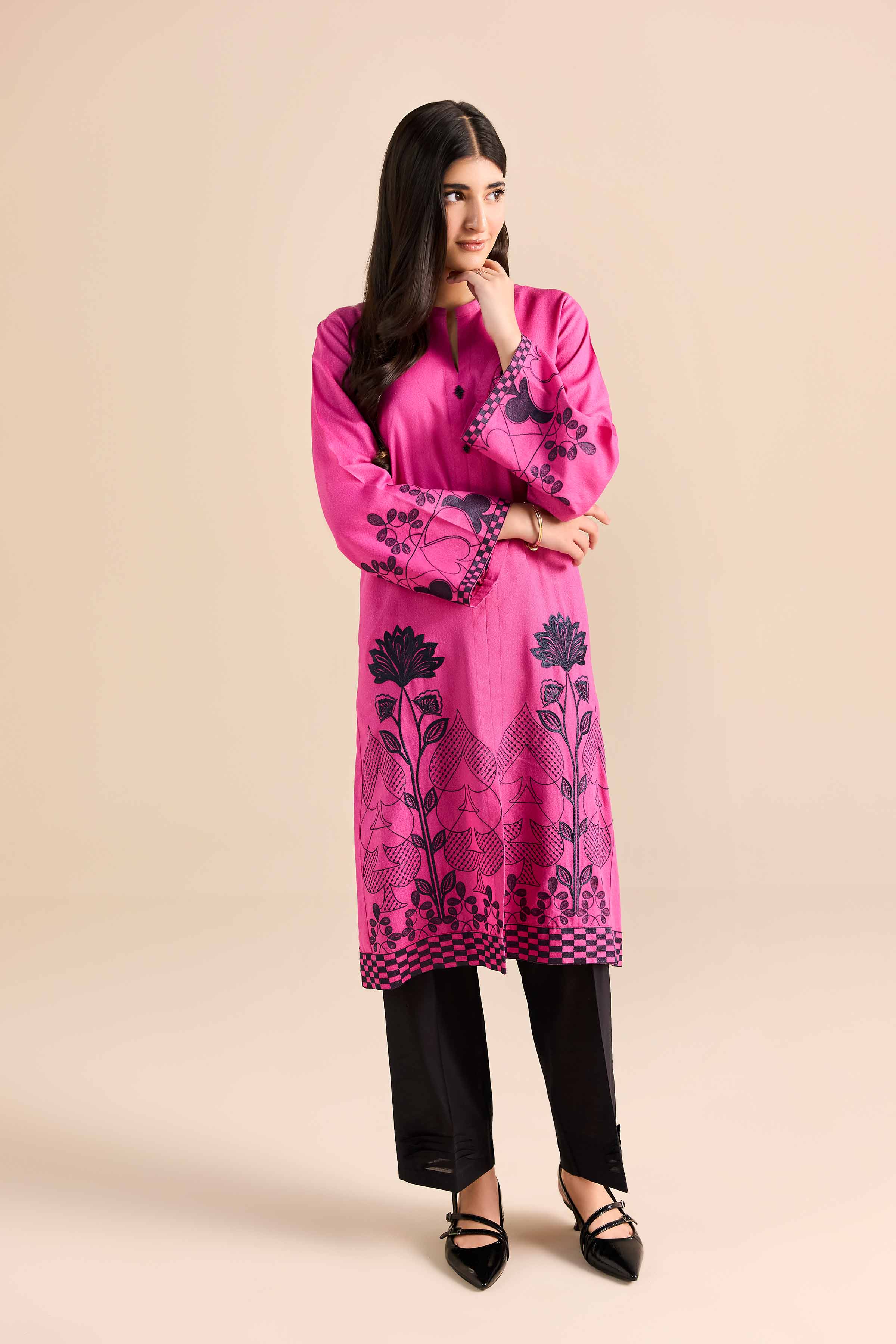 Embroidered Shirt - PW25-568 for Women - Pret Collection | Nishat | Shop Online