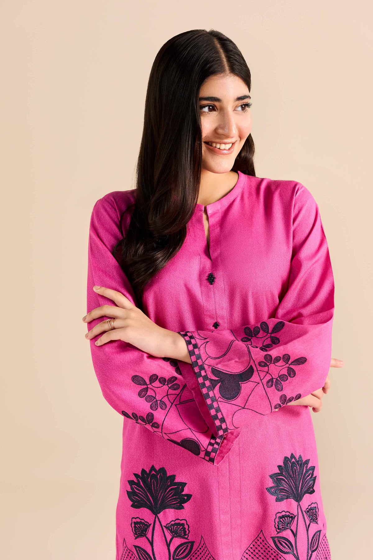 Embroidered Shirt - PW25-568 for Women - Pret Collection | Nishat | Shop Online
