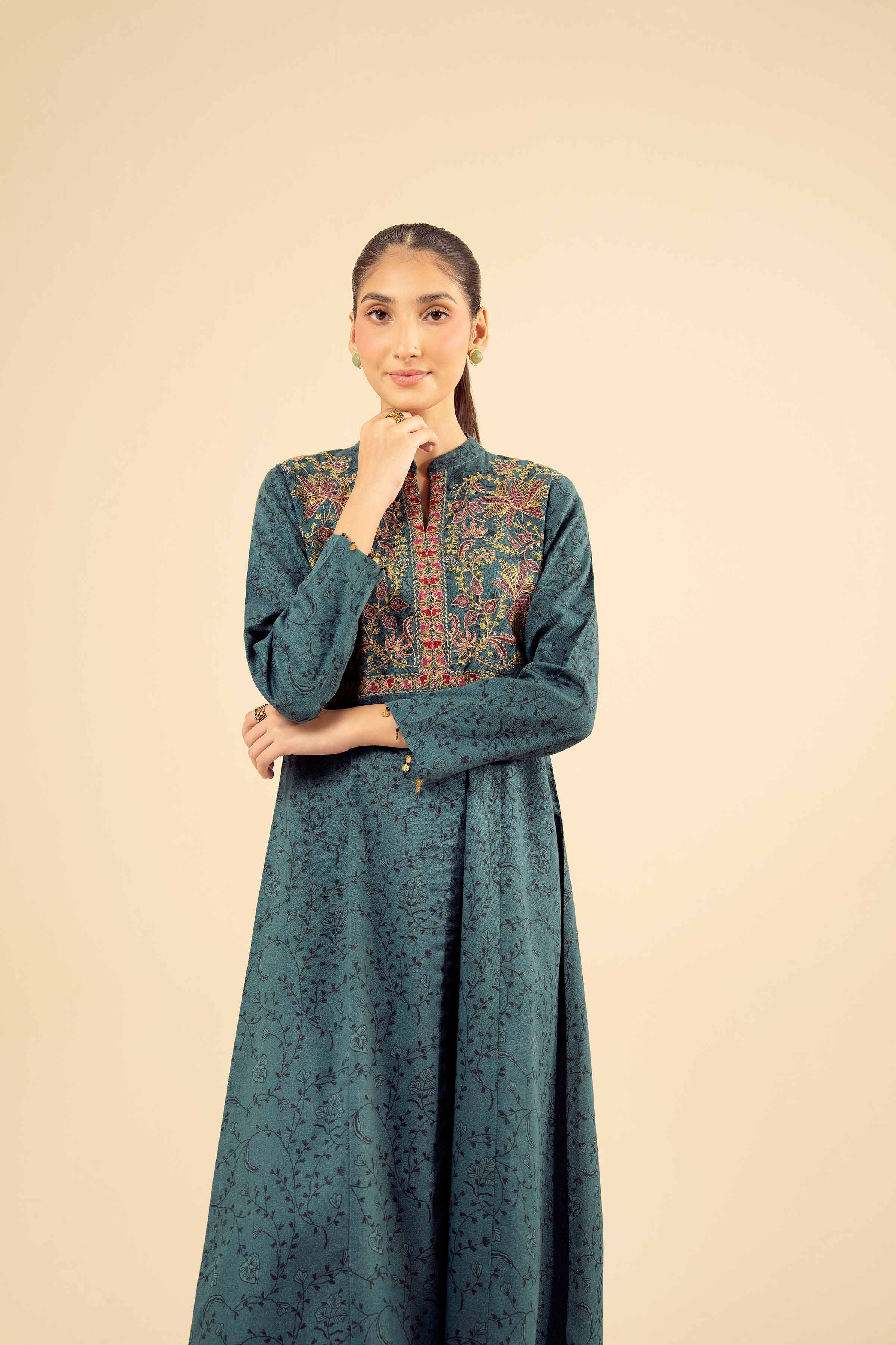 Printed Embroidered Shirt - PW25-579 for Women - Pret Collection | Nishat | Shop Online