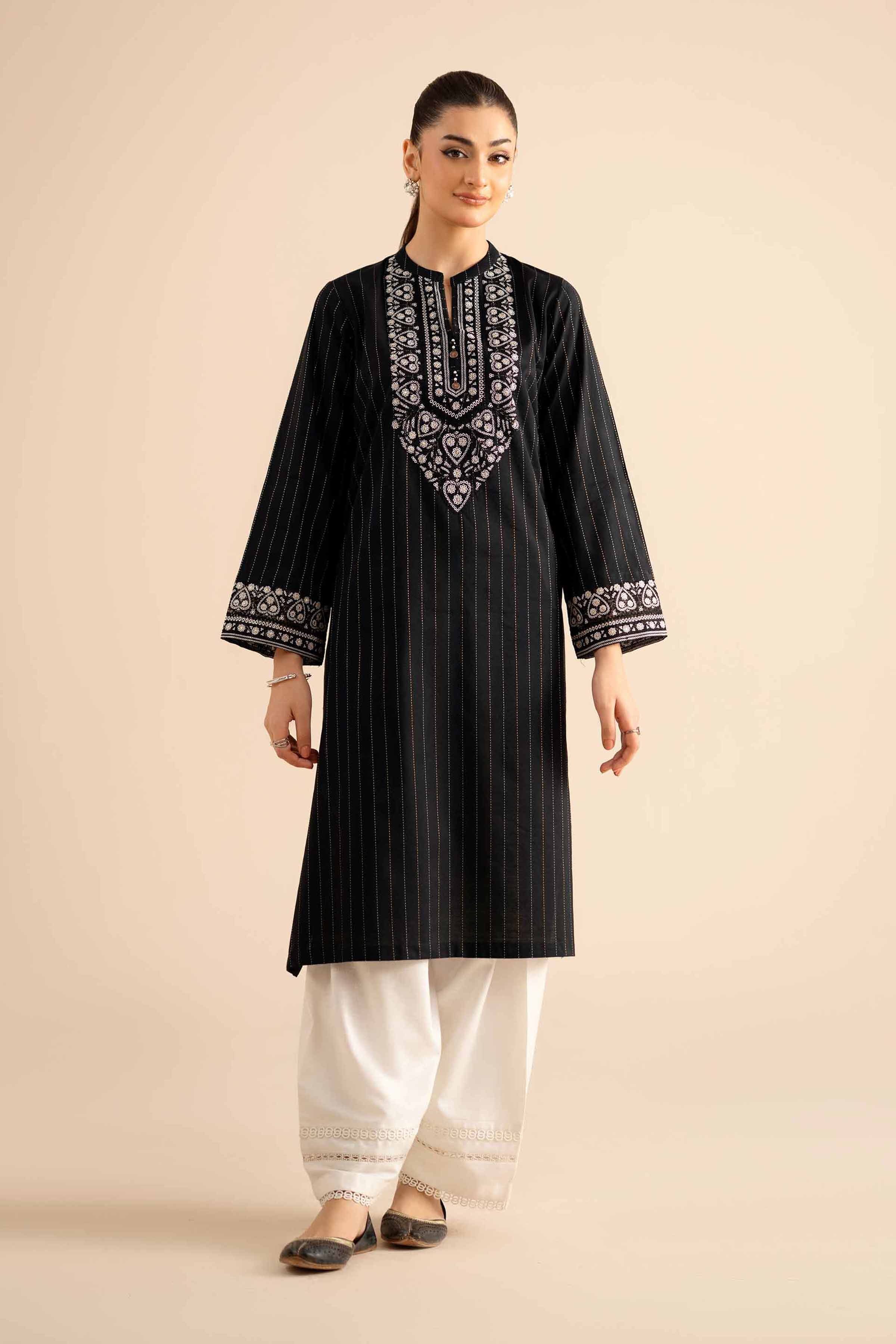 Embroidered Shirt - PW25-581 for Women - Pret Collection | Nishat | Shop Online