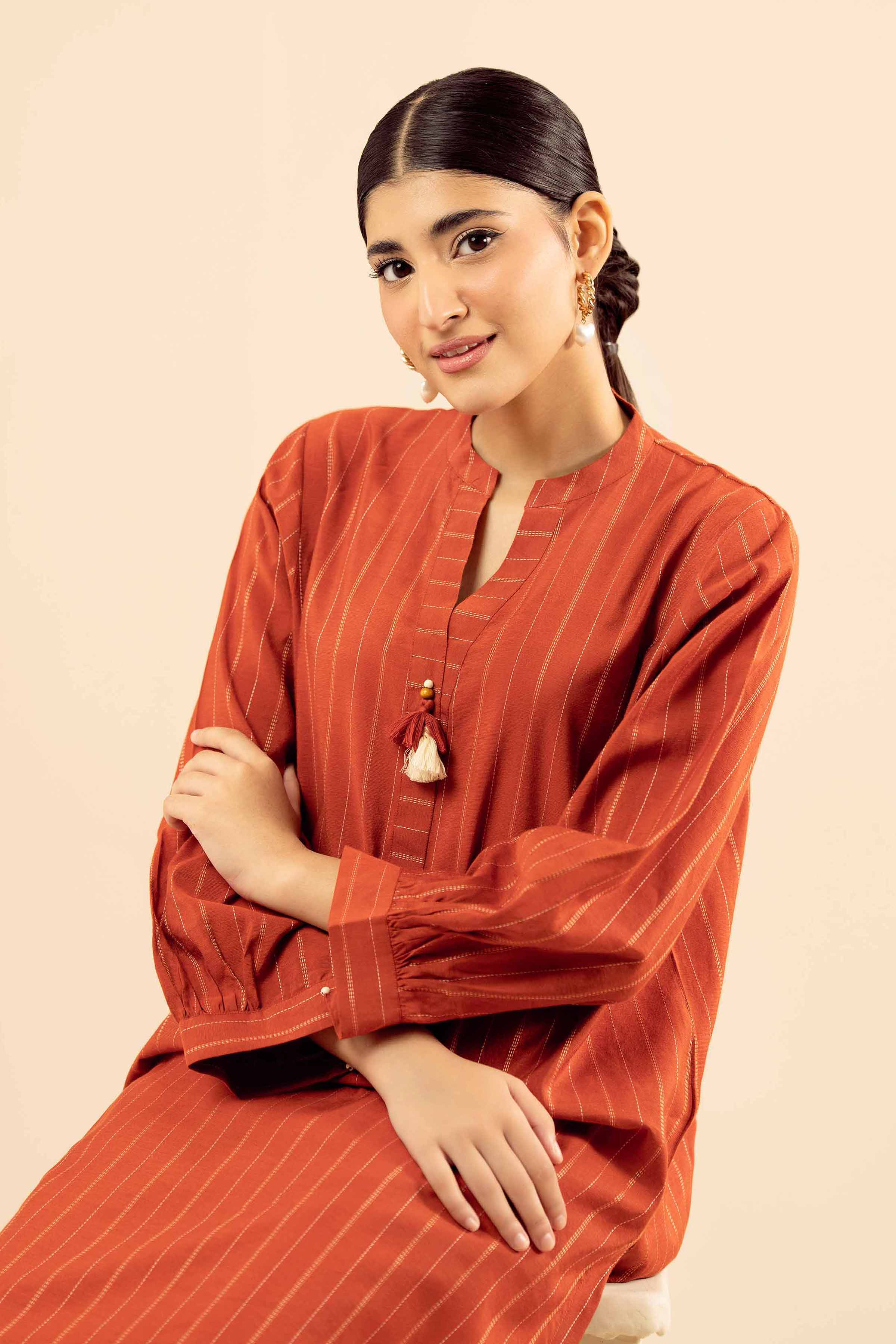 Basic Shirt - PW25-585 for Women - Pret Collection | Nishat | Shop Online