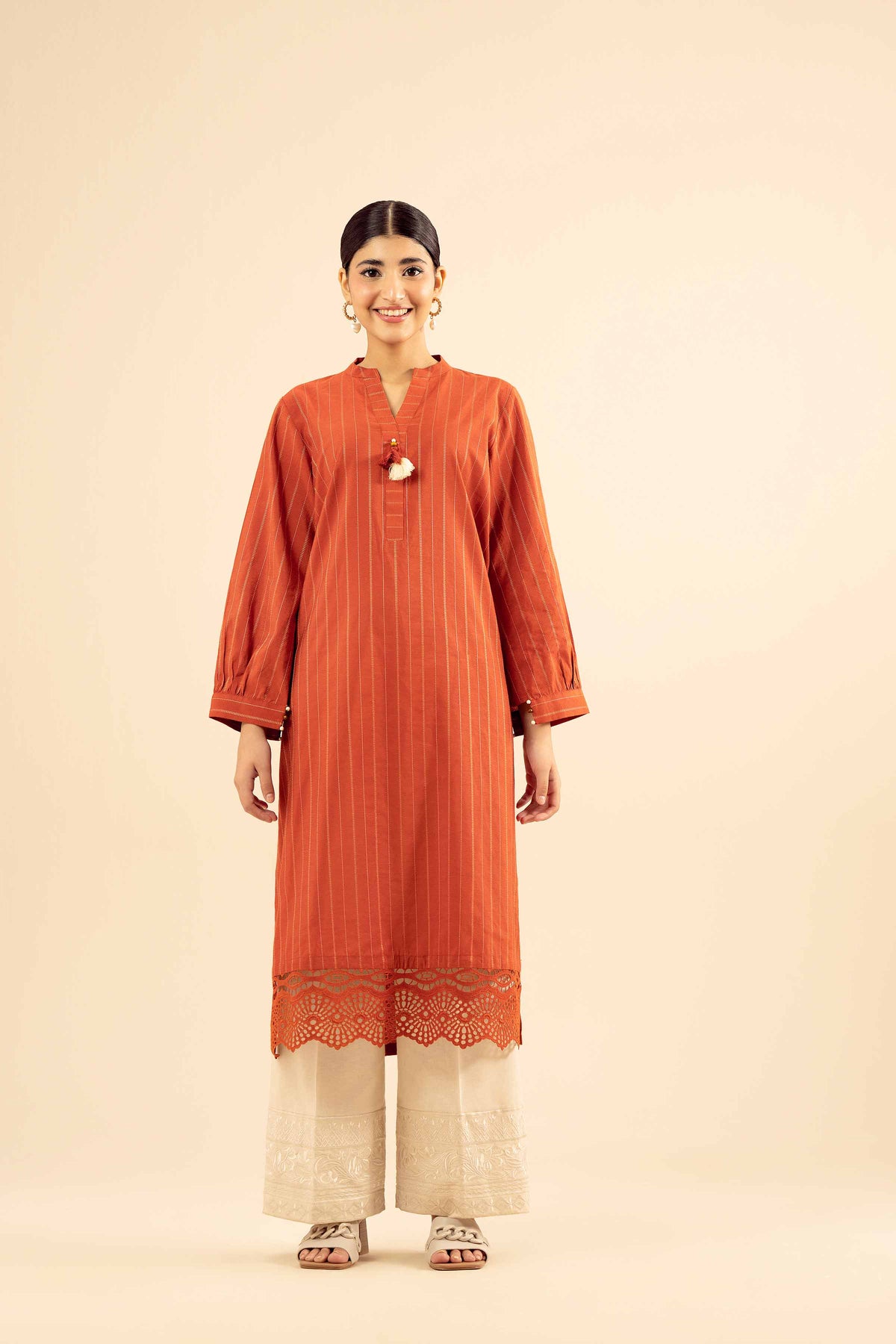 Basic Shirt - PW25-585 for Women - Pret Collection | Nishat | Shop Online