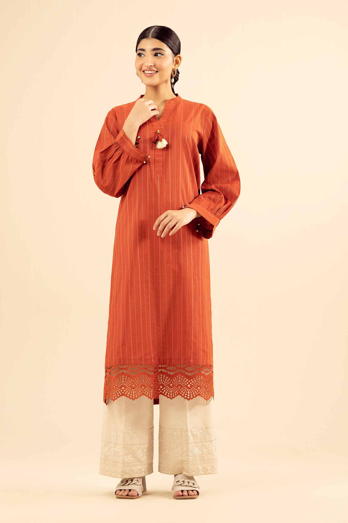 Basic Shirt - PW25-585 for Women - Pret Collection | Nishat | Shop Online