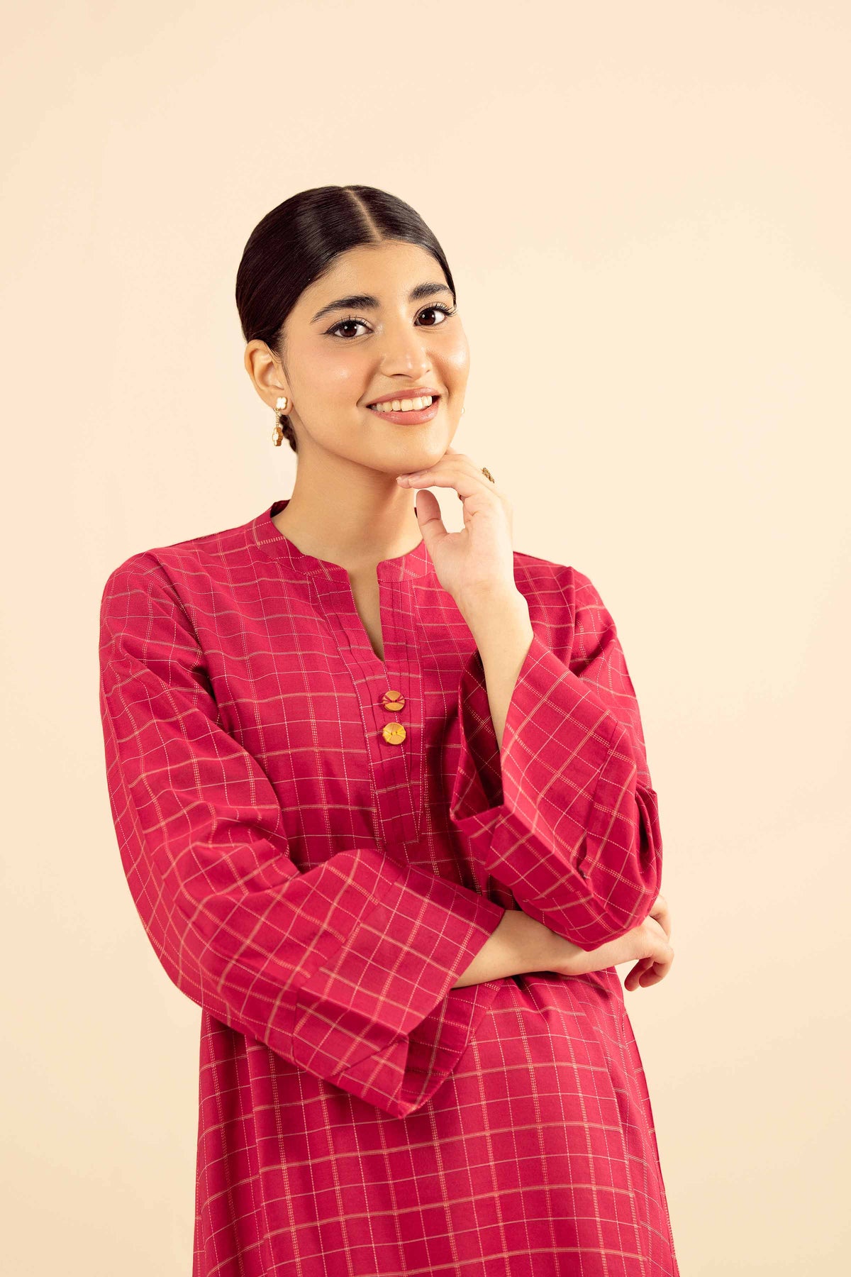 Basic Shirt - PW25-586 for Women - Pret Collection | Nishat | Shop Online