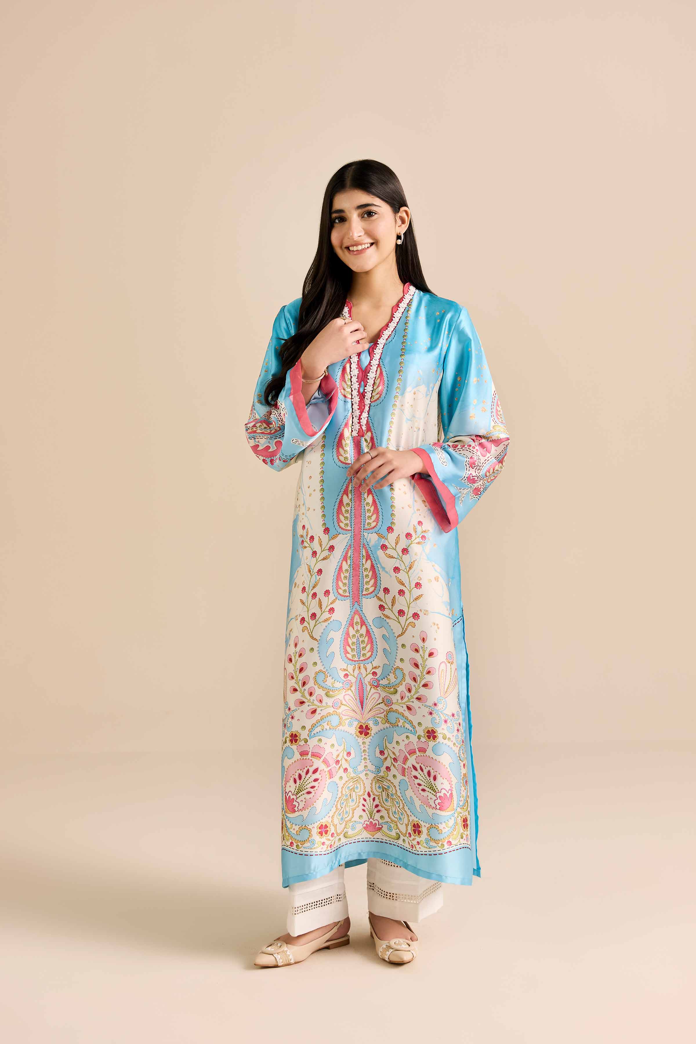 Printed Shirt - PW25-588 for Women - Pret Collection | Nishat | Shop Online