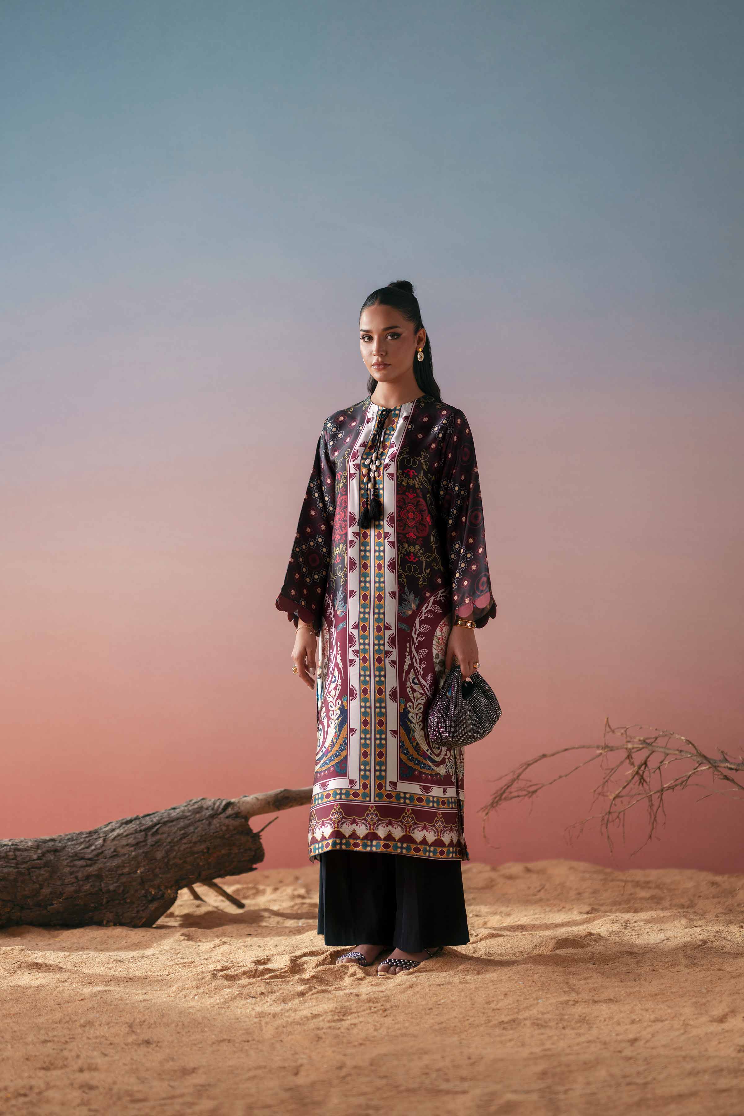 Printed Shirt - PW25-589 for Women - Pret Collection | Nishat | Shop Online