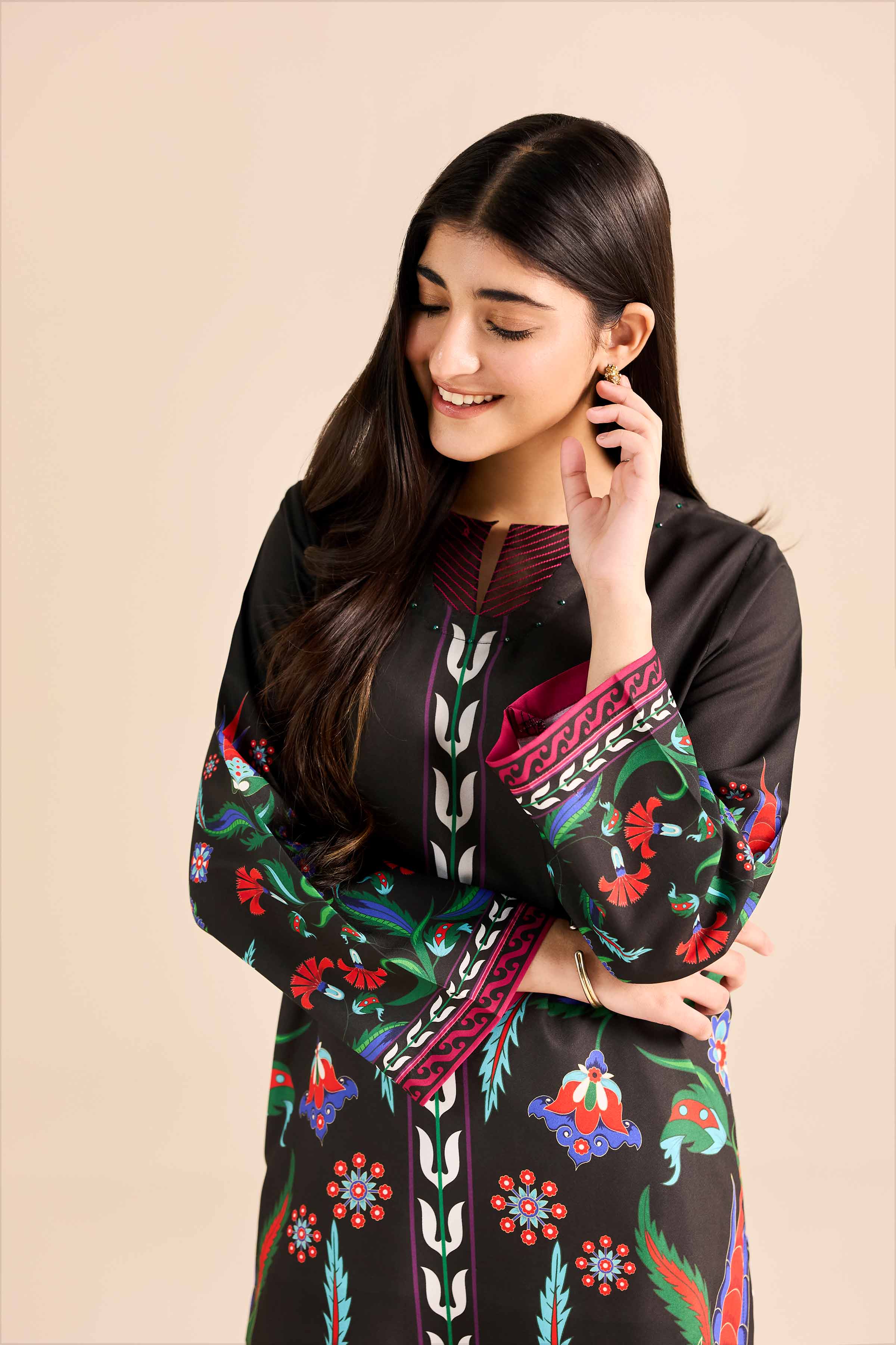 Printed Shirt - PW25-590 for Women - Pret Collection | Nishat | Shop Online